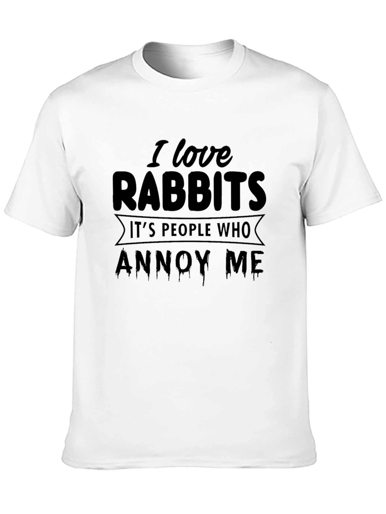 I Love Rabbits Funny Graphic T-Shirt