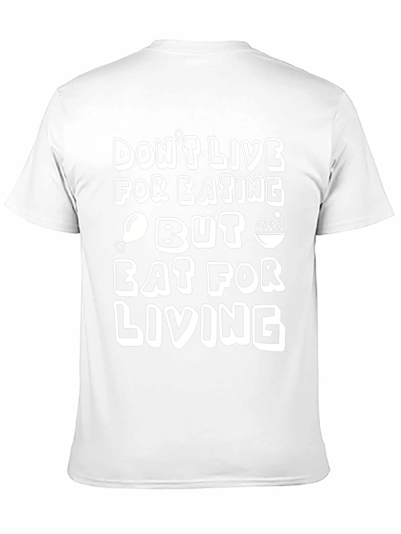 Eat to Live Graphic Tee - Black Cotton T-Shirt