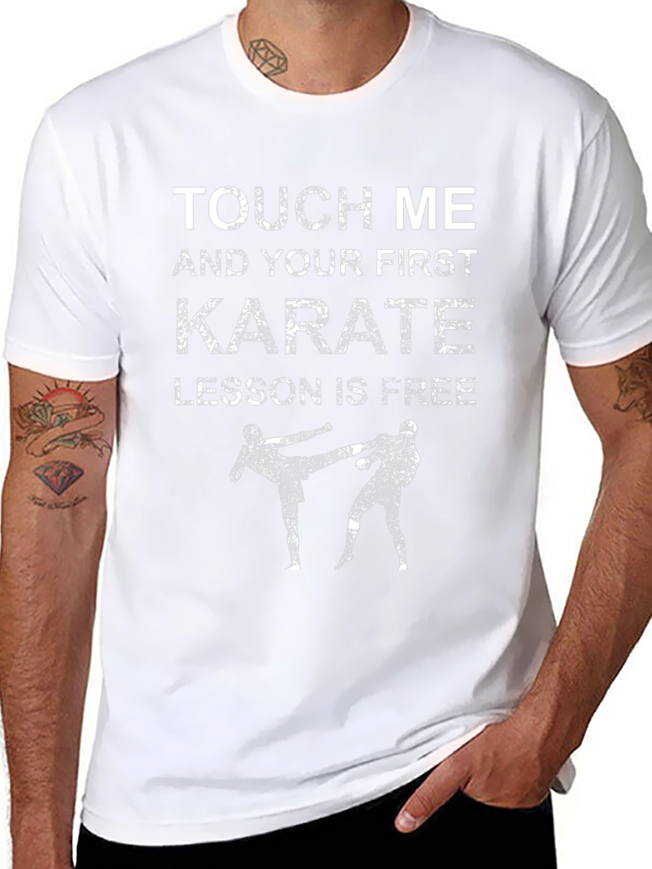 Karate Lesson T-Shirt: Touch Me & Get Free Training!