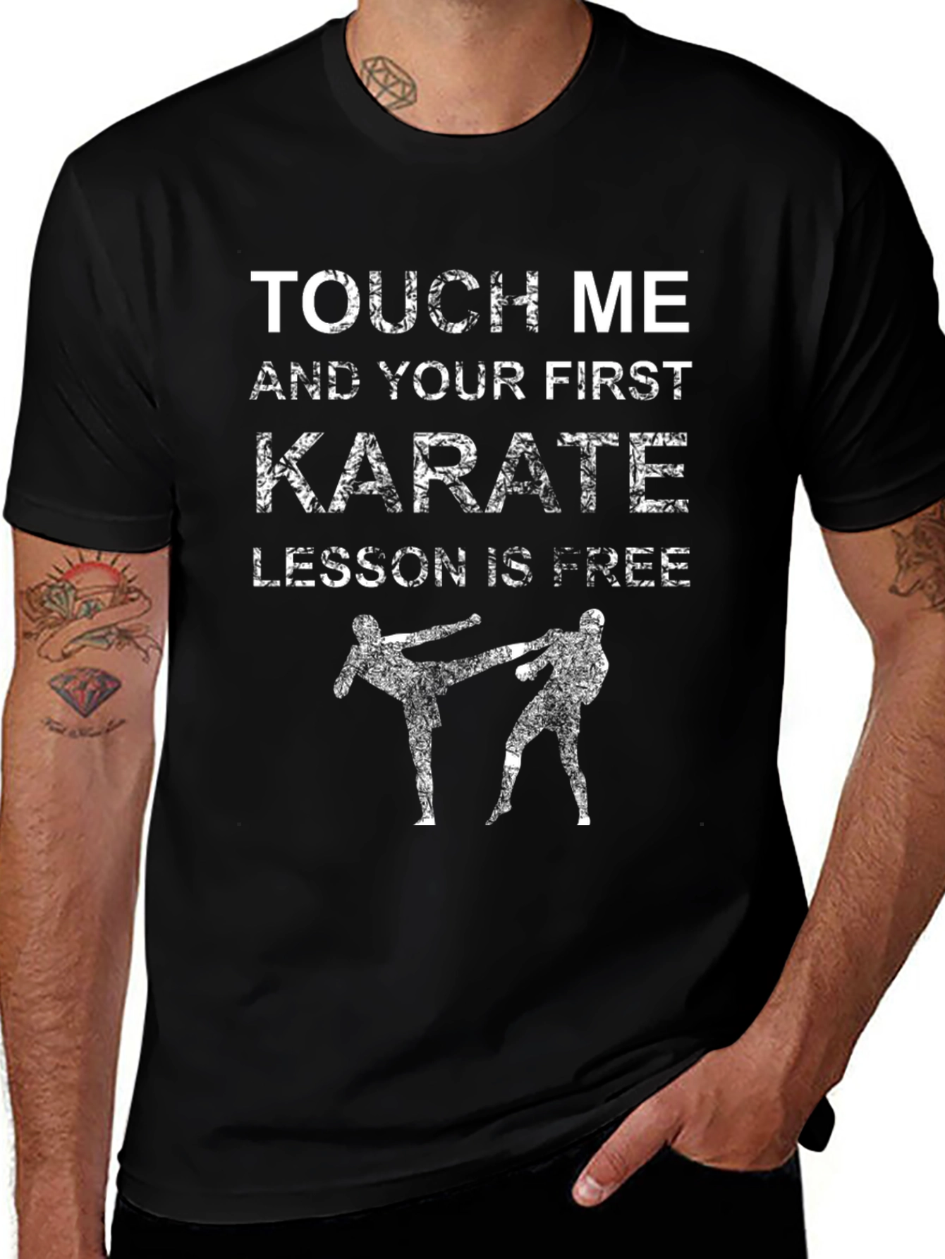 Karate Lesson T-Shirt: Touch Me & Get Free Training!