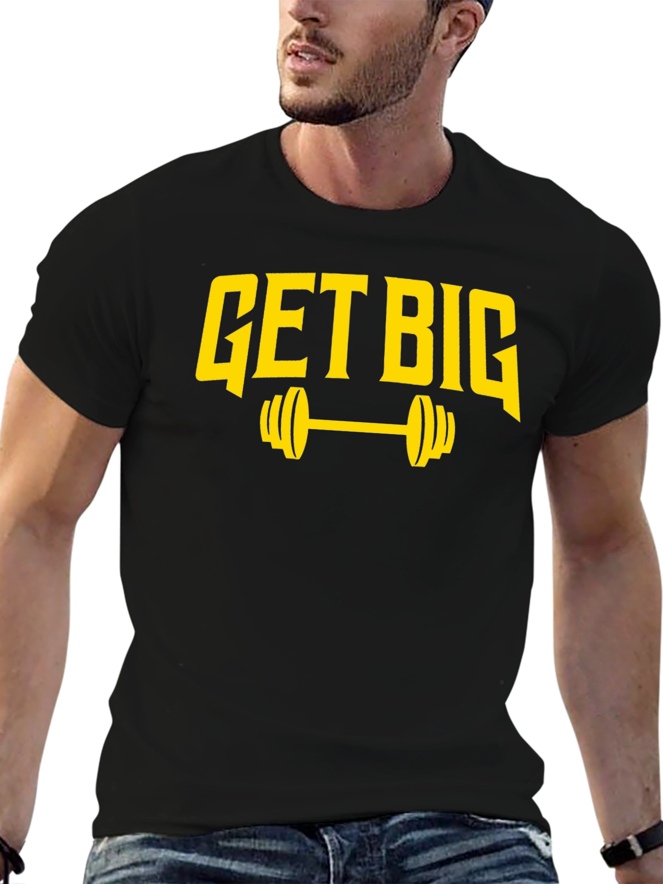 Get Big Weightlifting T-Shirt Gym Motivation