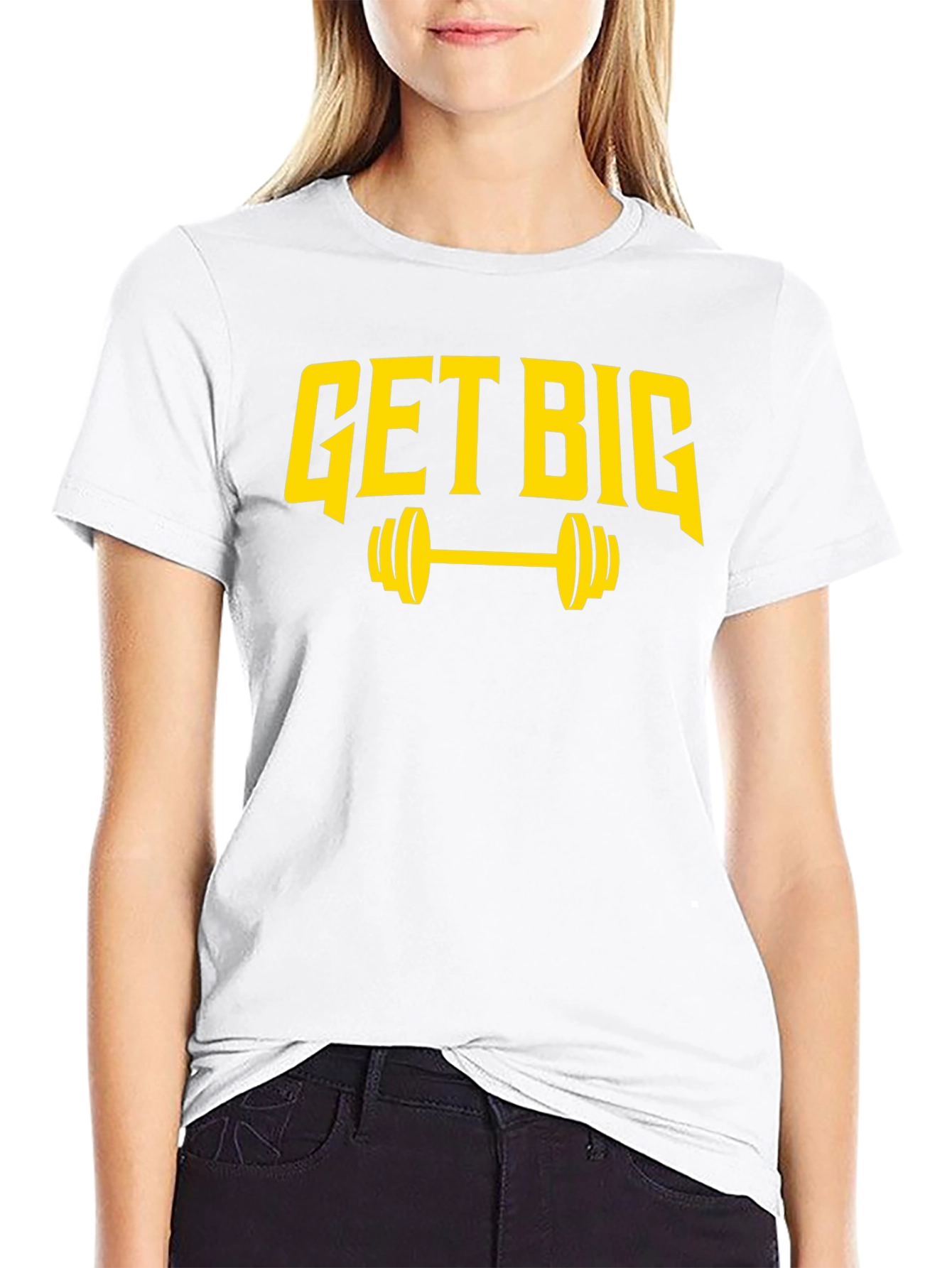 Get Big Weightlifting T-Shirt Gym Motivation