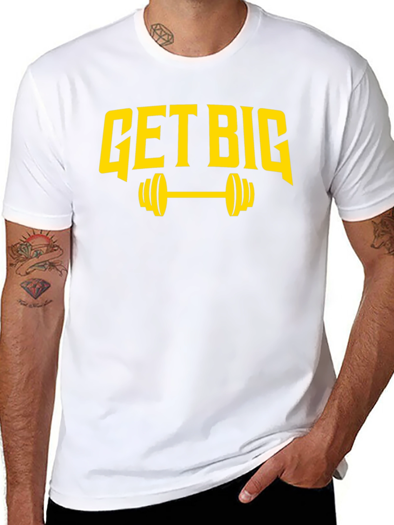 Get Big Weightlifting T-Shirt Gym Motivation