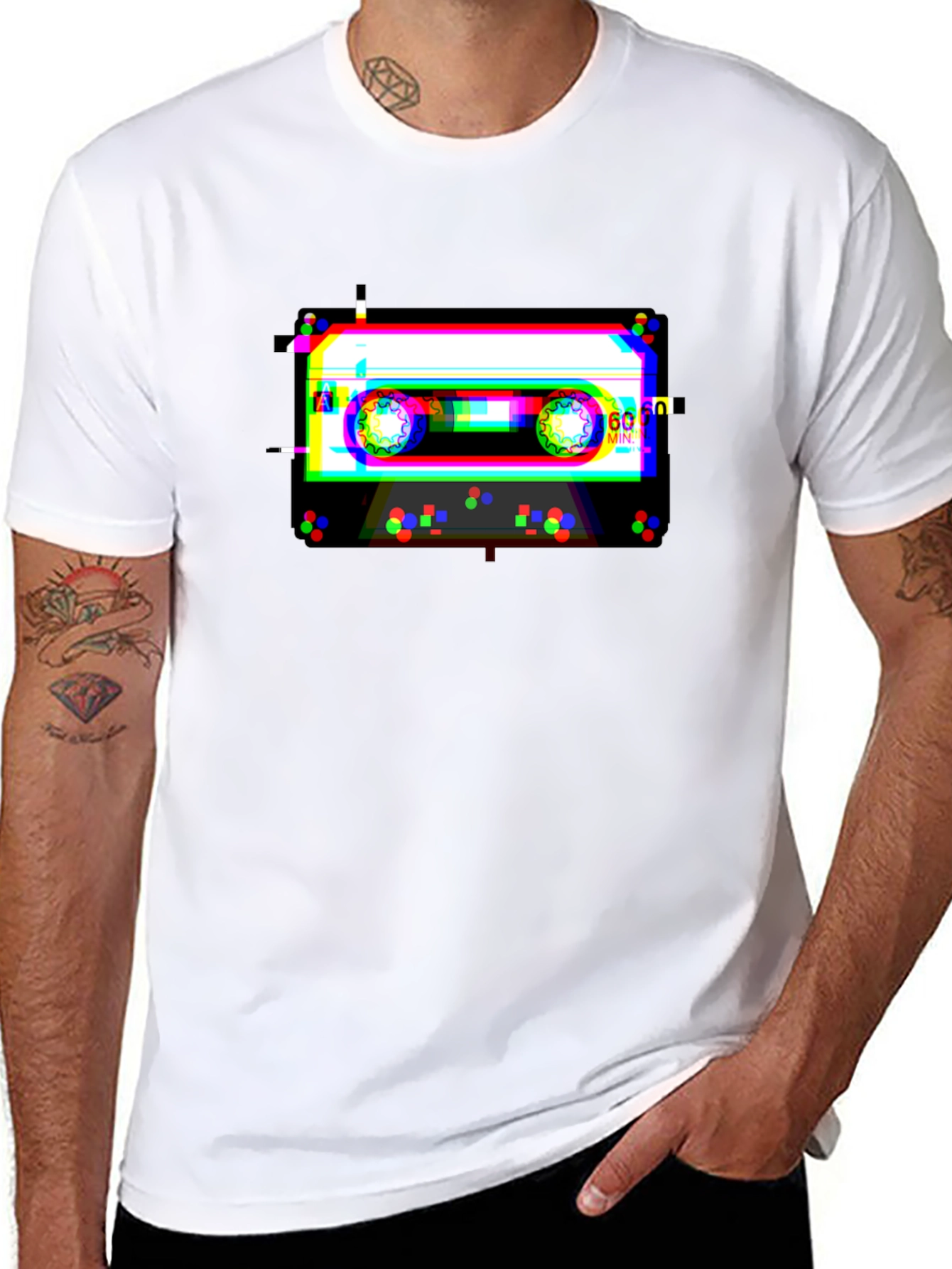 Glitch Cassette Tape T-Shirt - Retro Music Cool