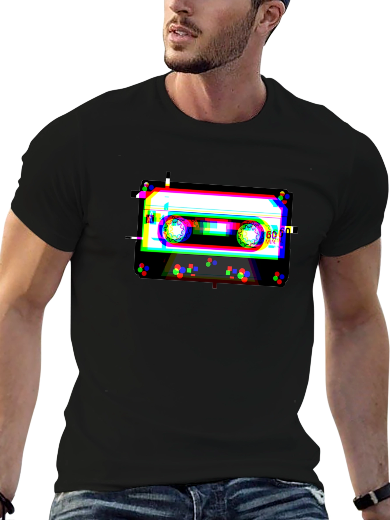Glitch Cassette Tape T-Shirt - Retro Music Cool