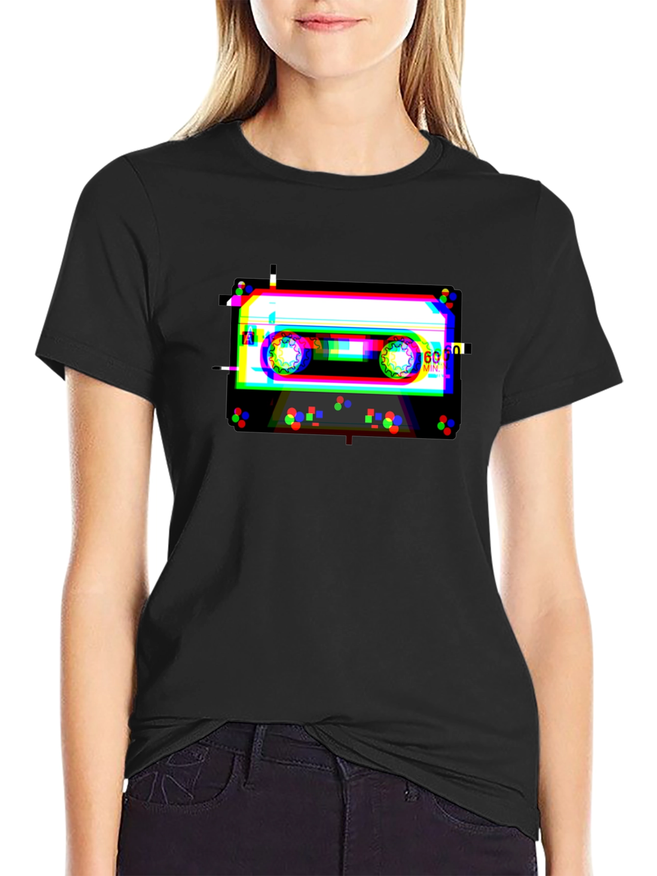 Glitch Cassette Tape T-Shirt - Retro Music Cool
