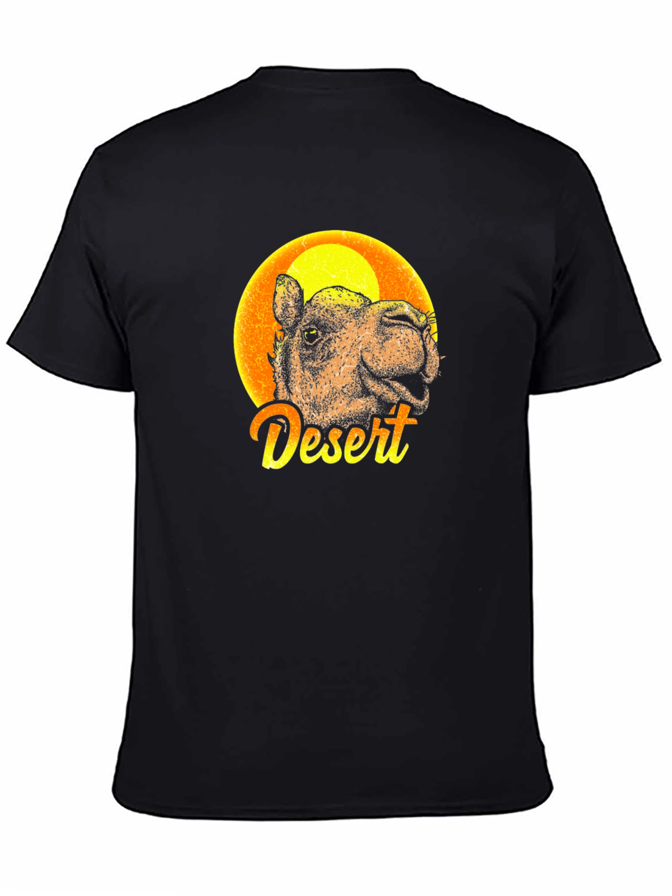 Desert Camel Graphic Tee - Mens Black T-Shirt