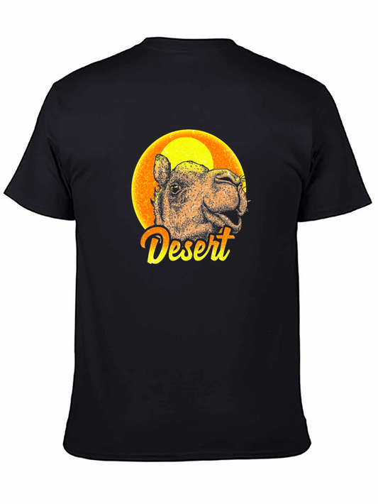 Desert Camel Graphic Tee - Mens Black T-Shirt