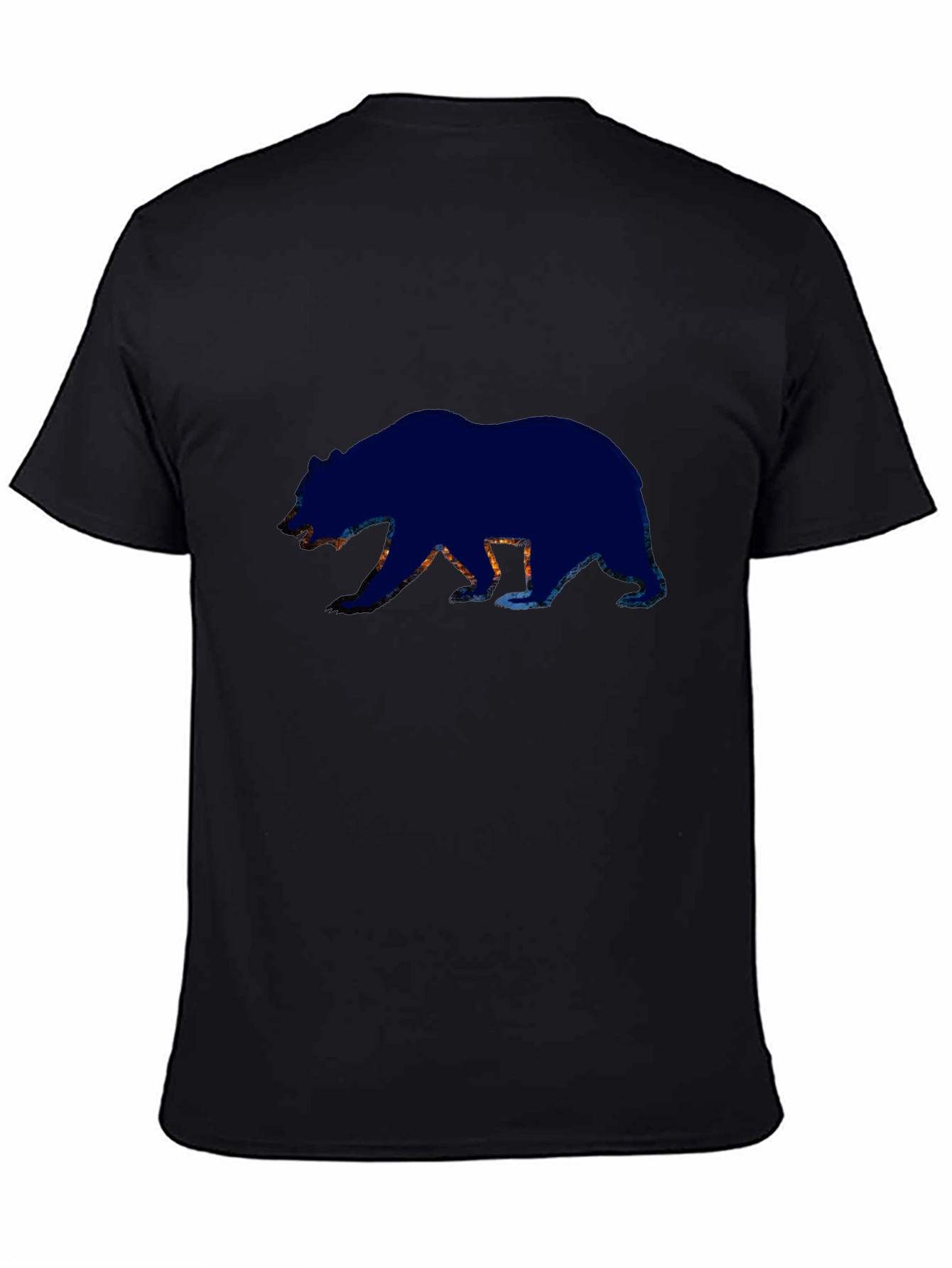 Bear Silhouette Graphic Tee - Black