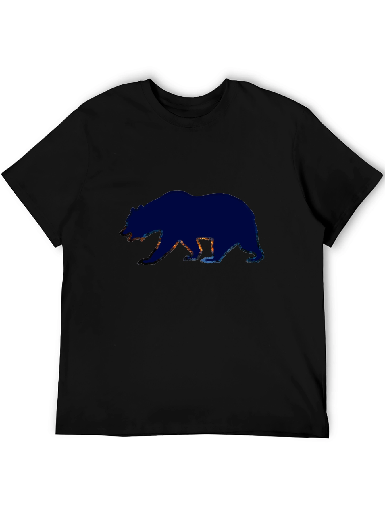 Bear Silhouette Graphic Tee - Black