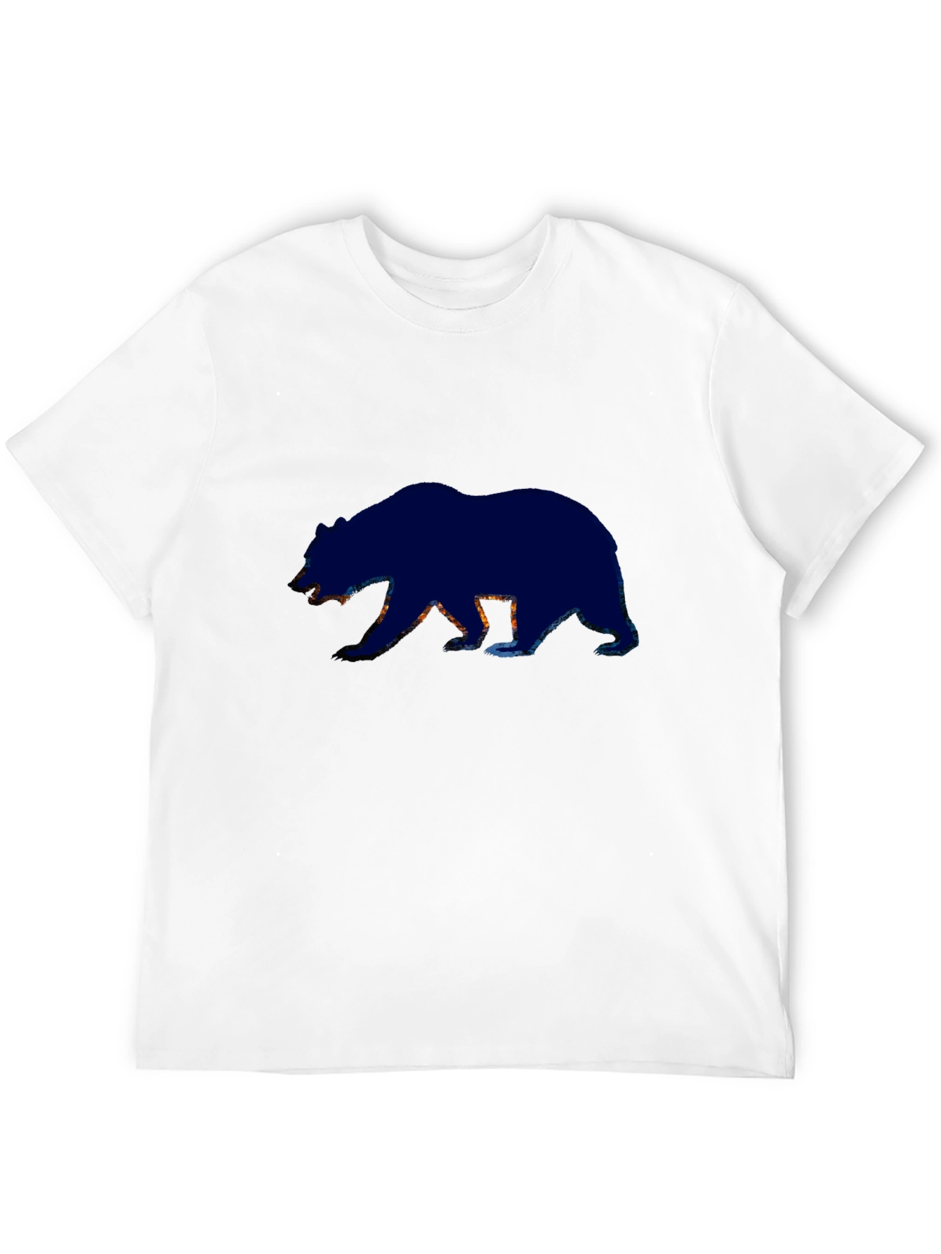 Bear Silhouette Graphic Tee - Black