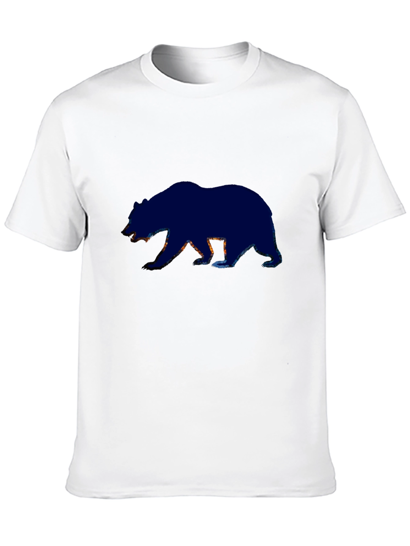 Bear Silhouette Graphic Tee - Black