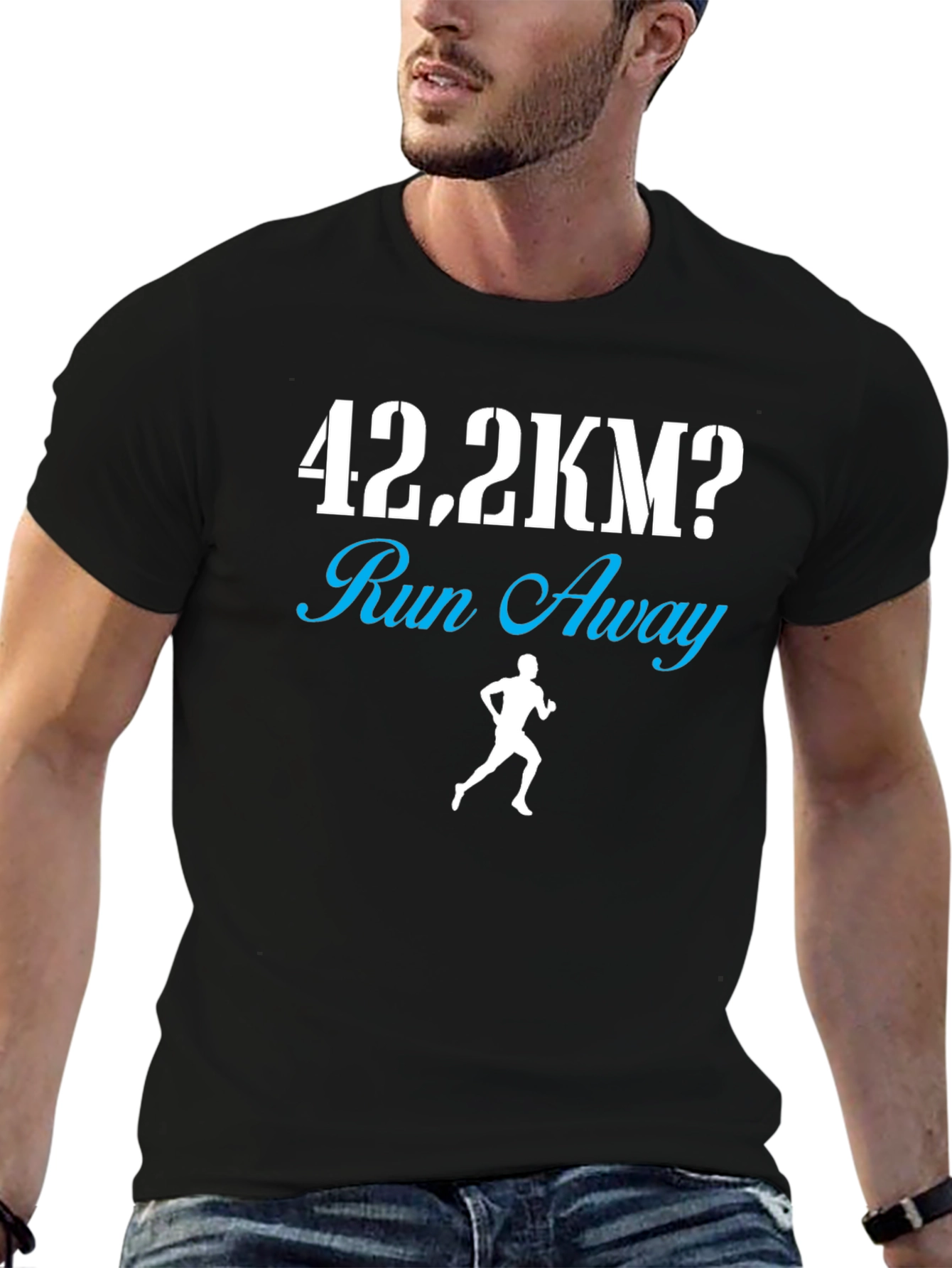 42.2KM Run Away Funny Marathon Runner T-Shirt