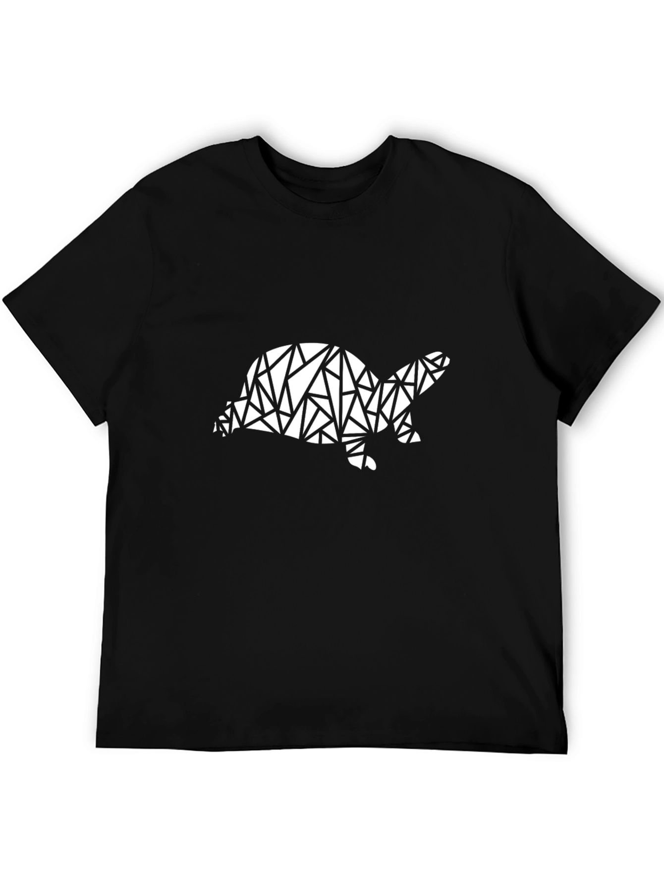 Geometric Turtle Graphic Tee - Modern Style