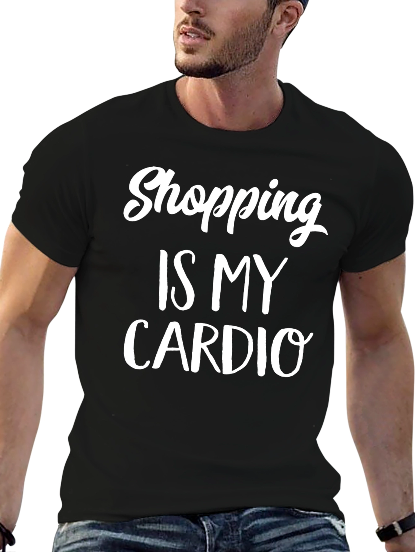 Shopping Is My Cardio Black T-Shirt