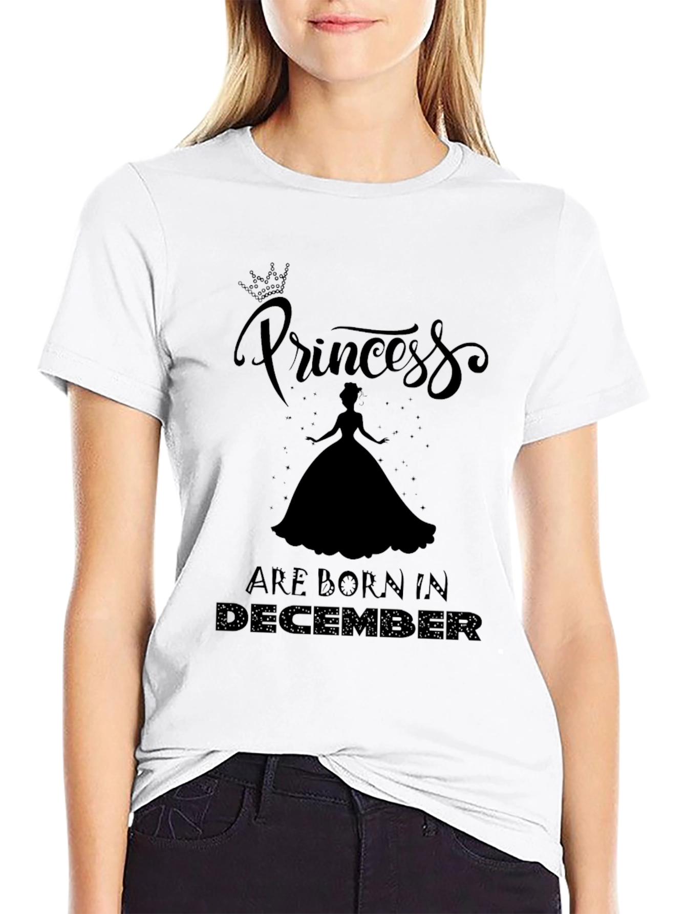 Princess Born In December T-Shirt - Black