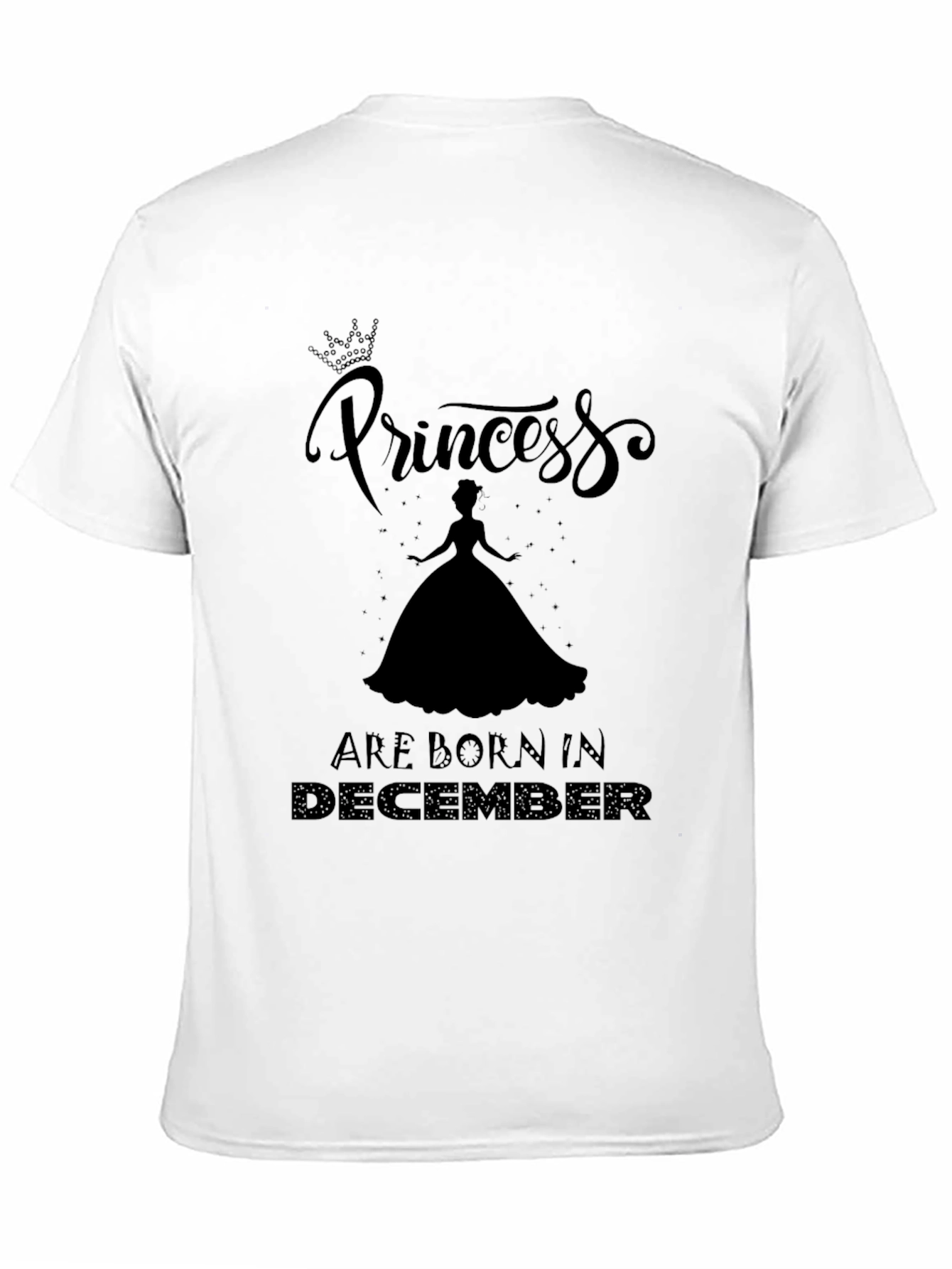 Princess Born In December T-Shirt - Black
