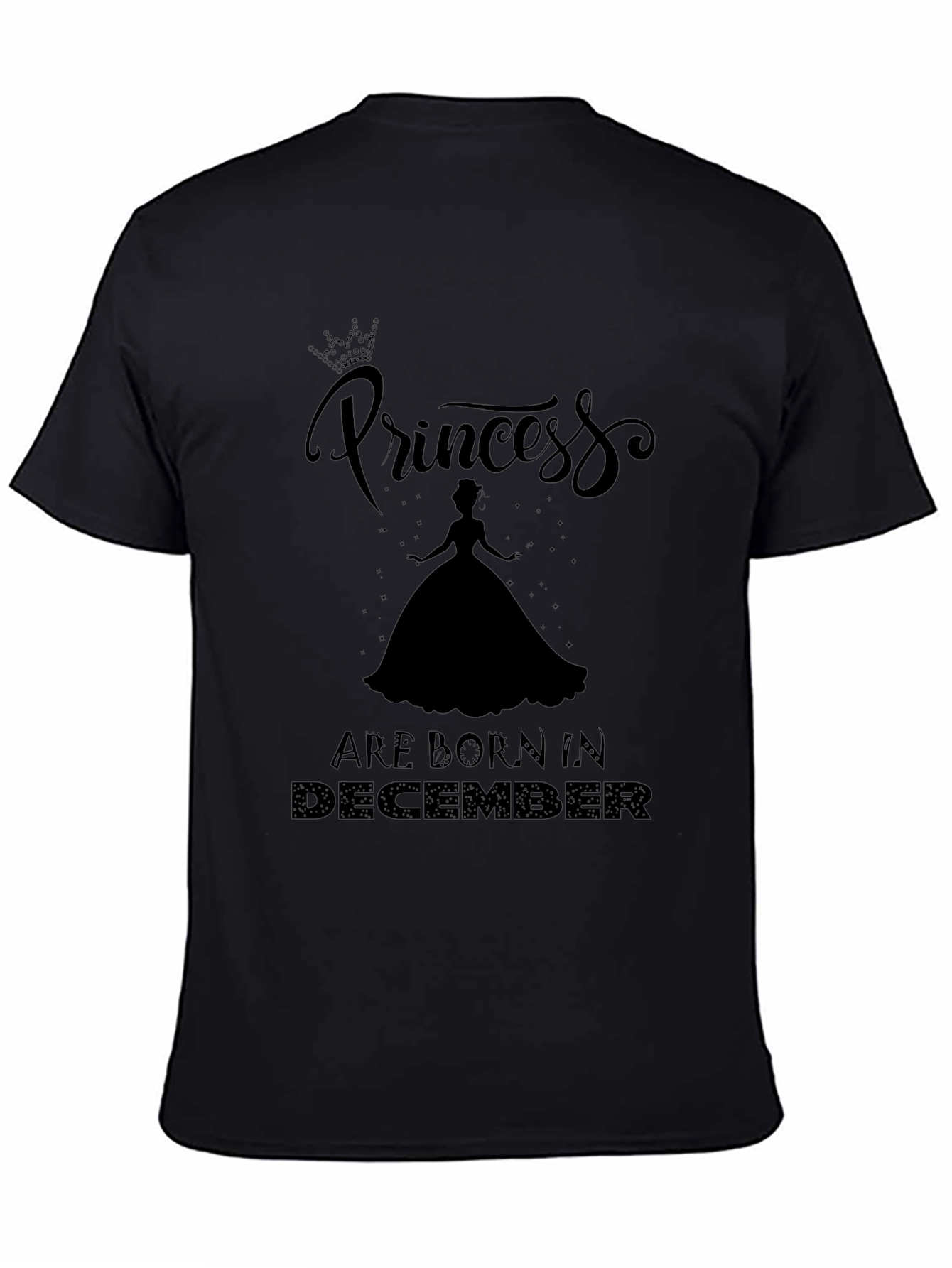 Princess Born In December T-Shirt - Black