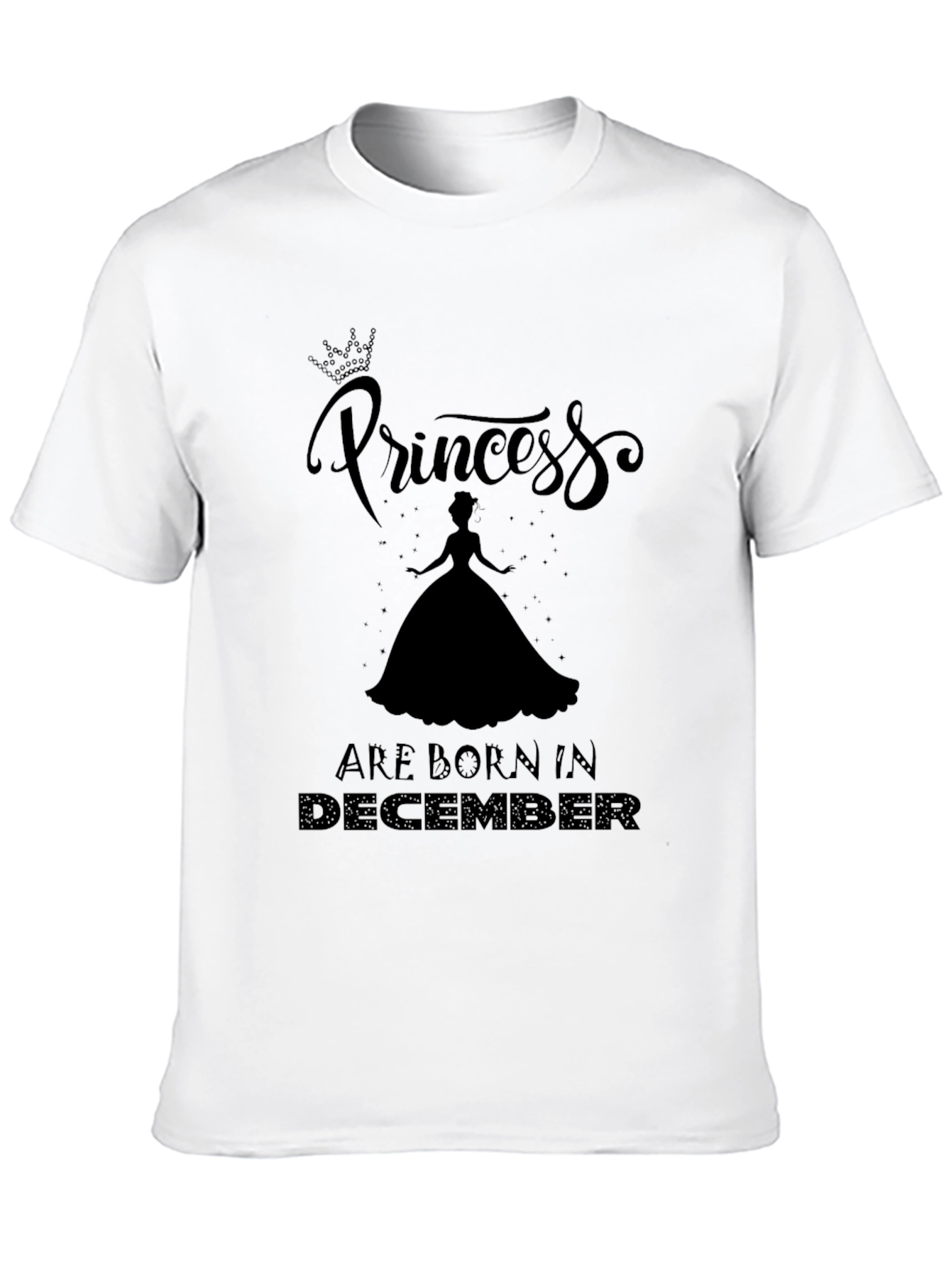 Princess Born In December T-Shirt - Black