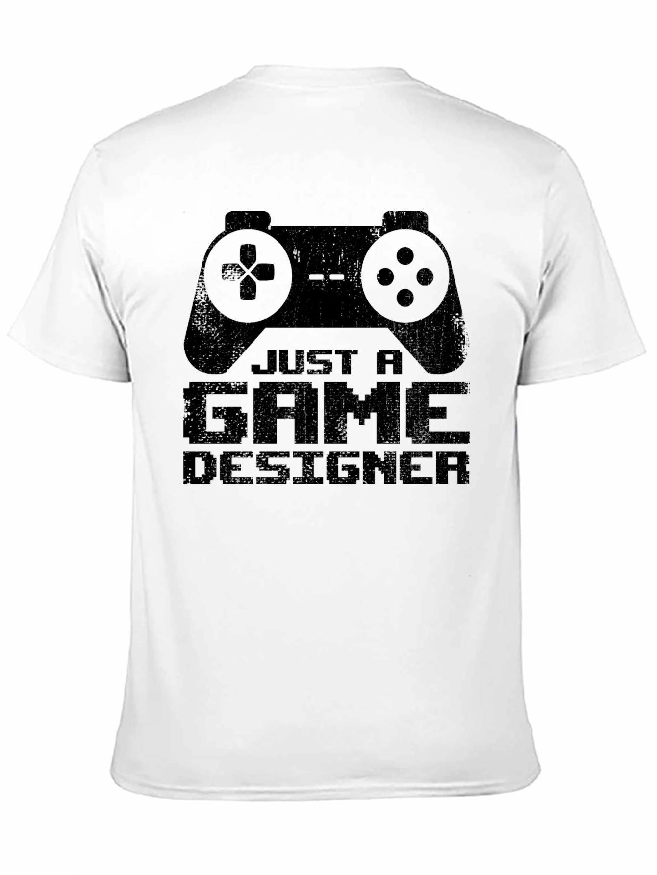 Just A Game Designer T-Shirt - Black Cotton Tee