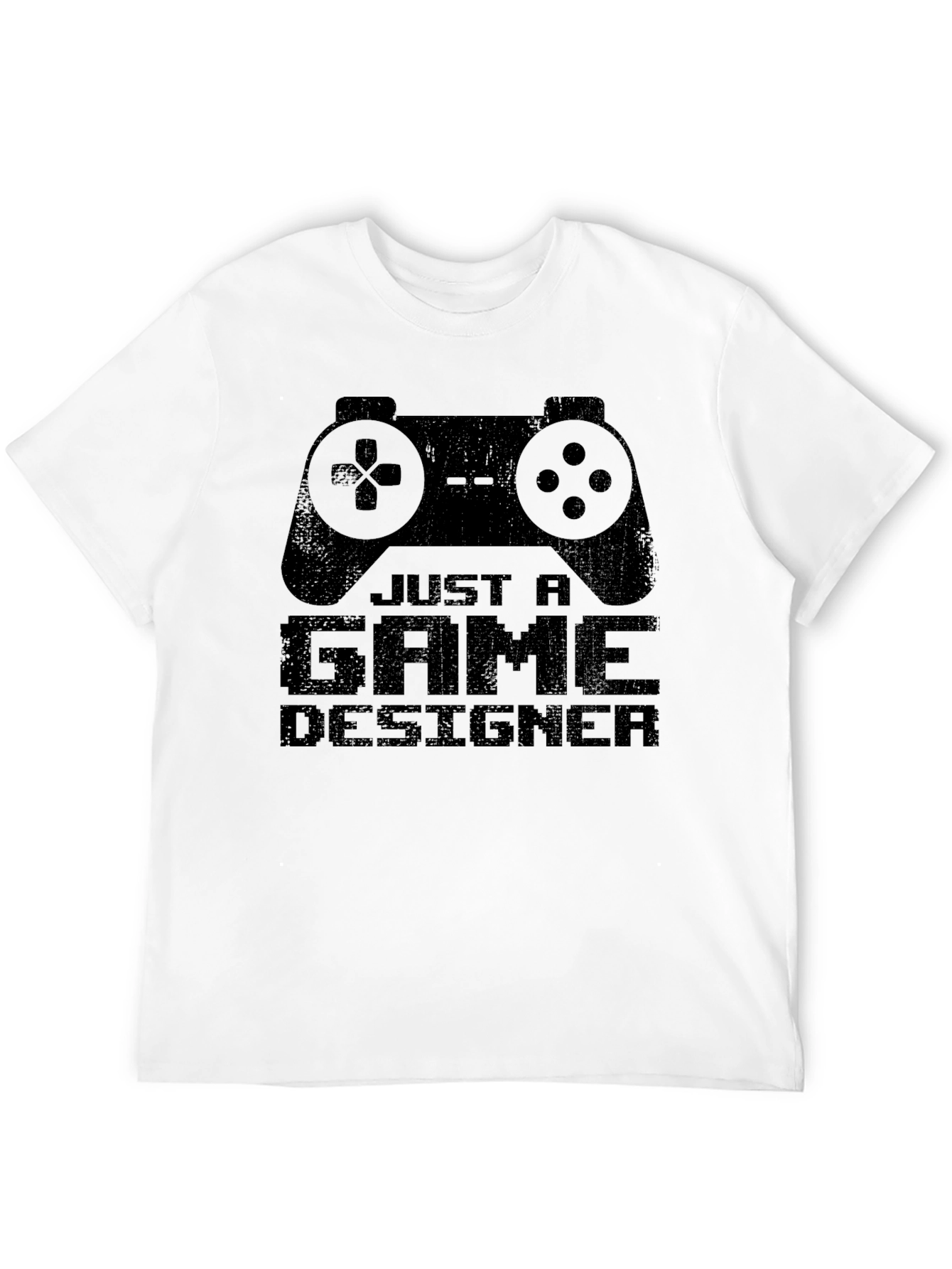 Just A Game Designer T-Shirt - Black Cotton Tee