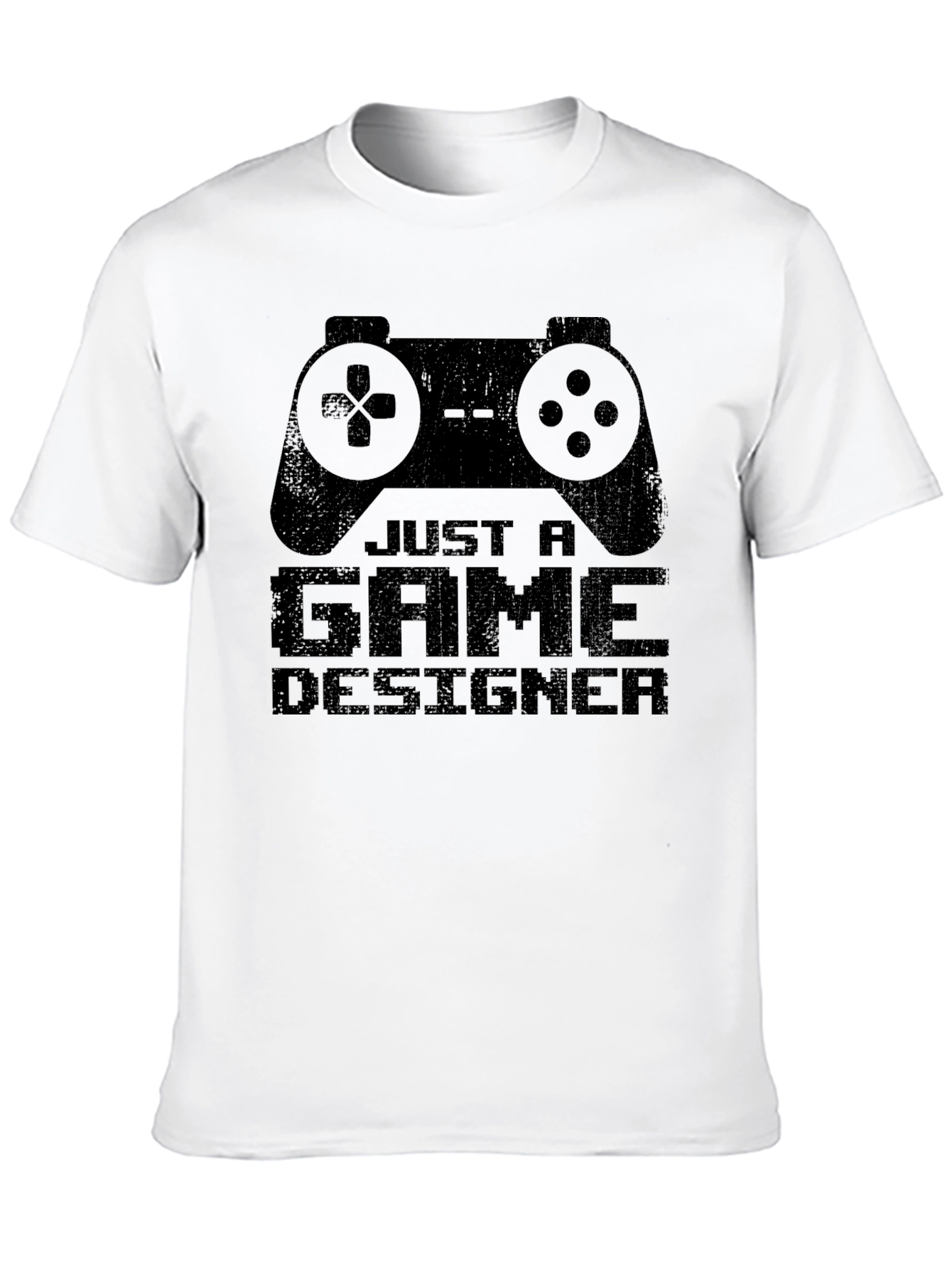 Just A Game Designer T-Shirt - Black Cotton Tee