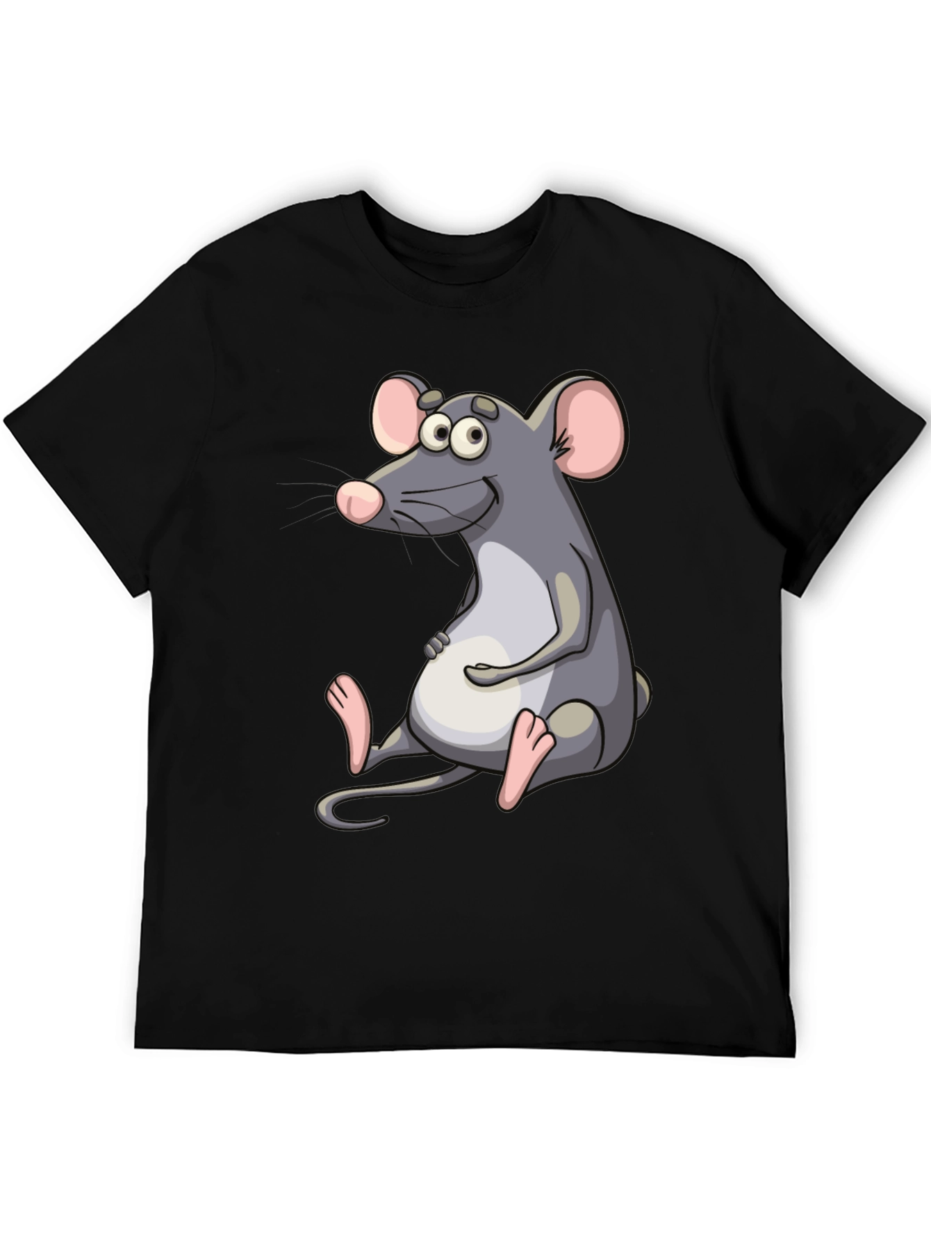 Cartoon Mouse Graphic Tee - Funny Rat Design