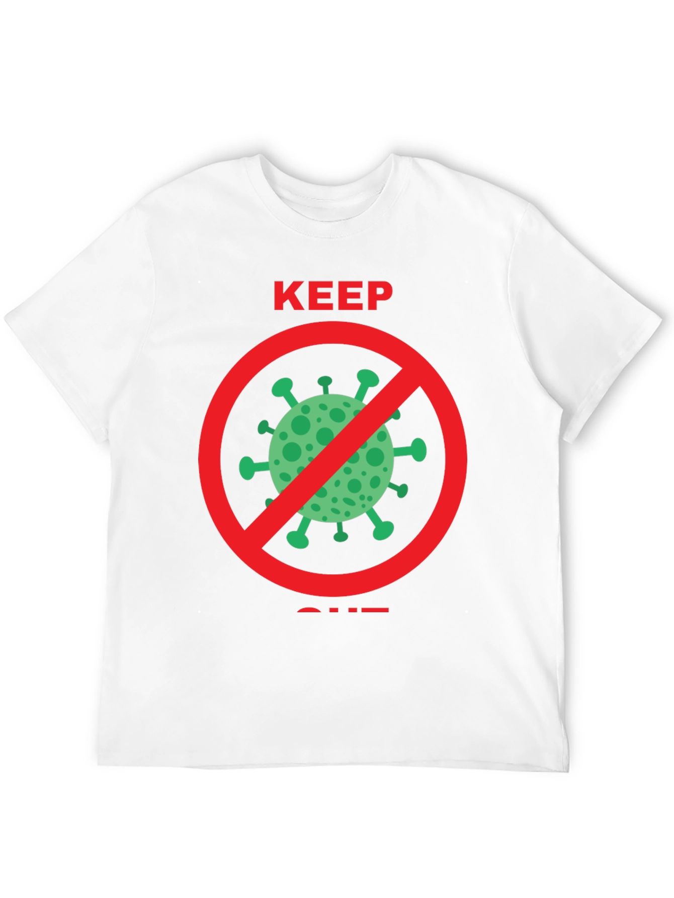 Keep Out COVID Tee - Black Crew Neck