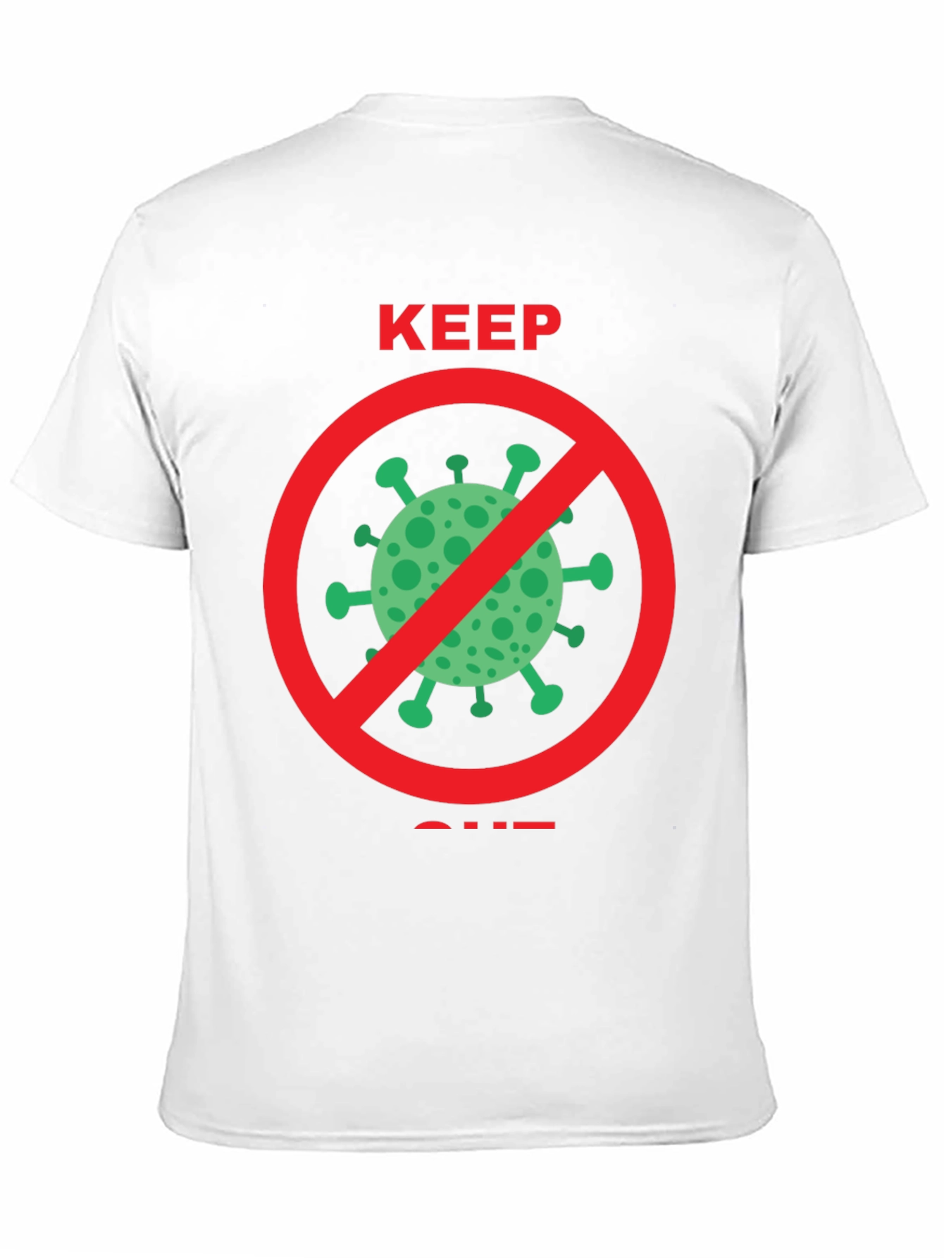 Keep Out COVID Tee - Black Crew Neck