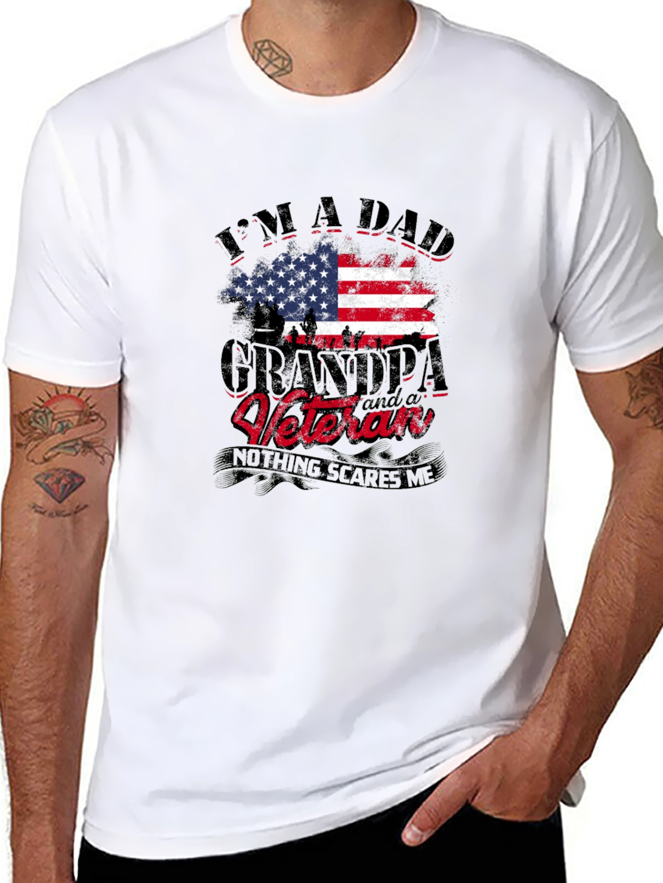 Dad Grandpa Veteran Graphic Tee