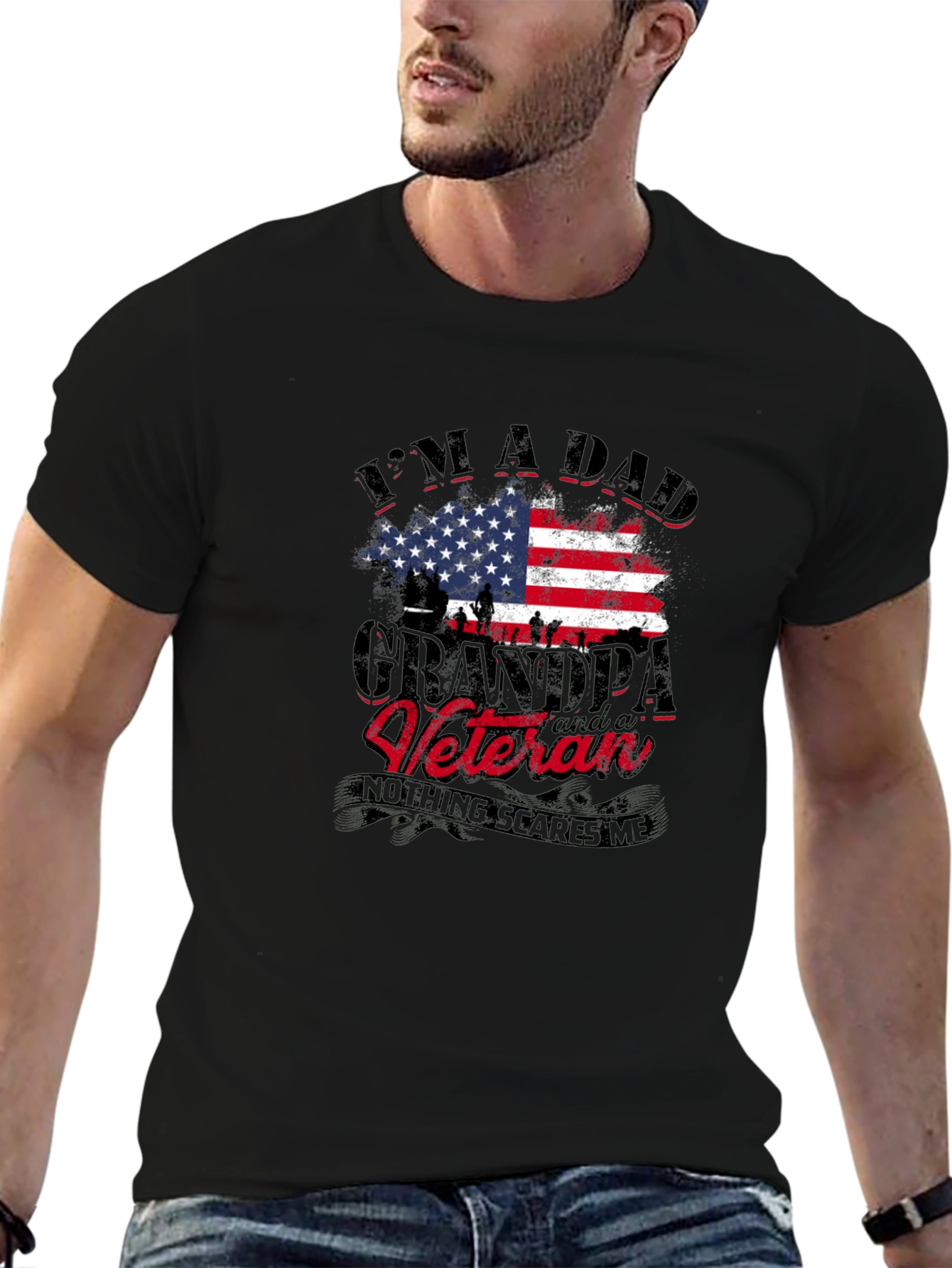 Dad Grandpa Veteran Graphic Tee