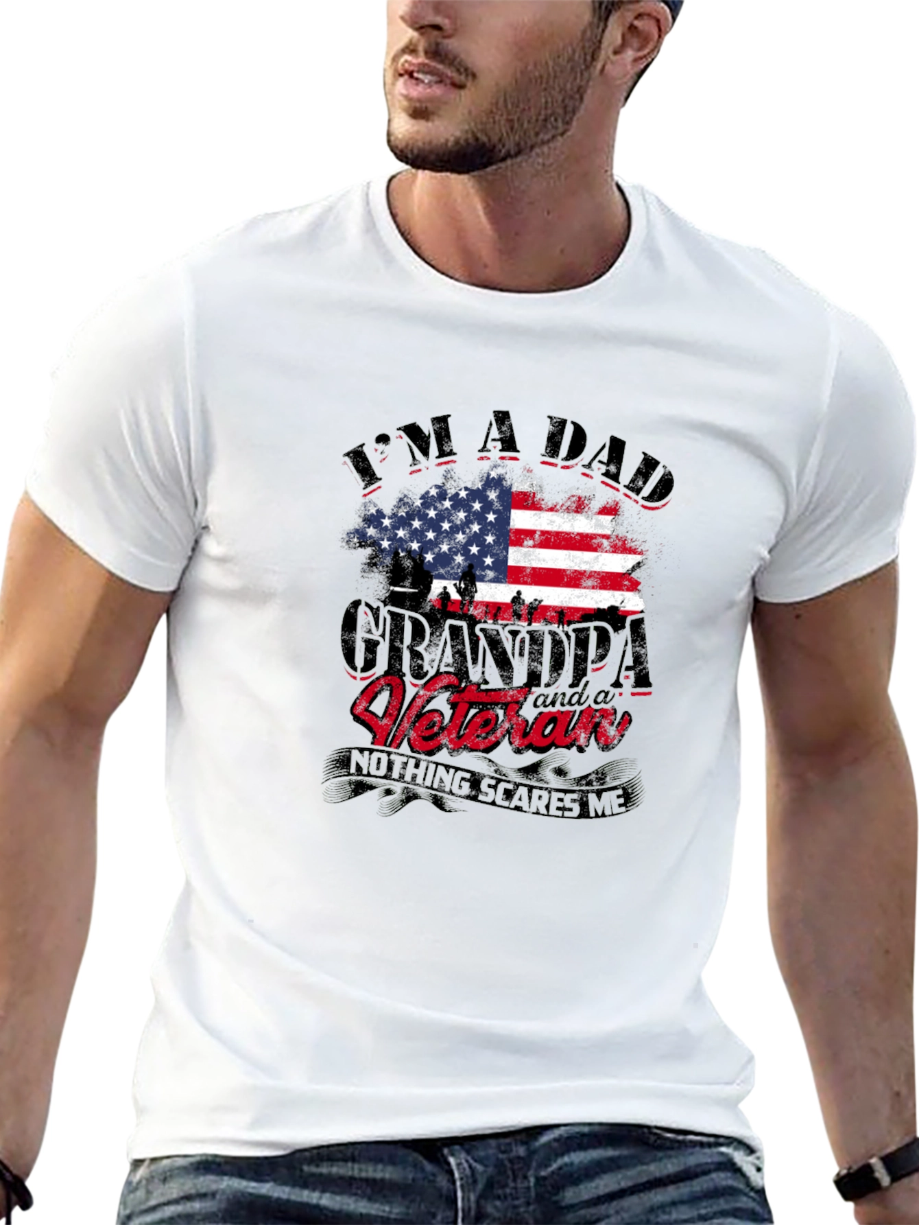 Dad Grandpa Veteran Graphic Tee