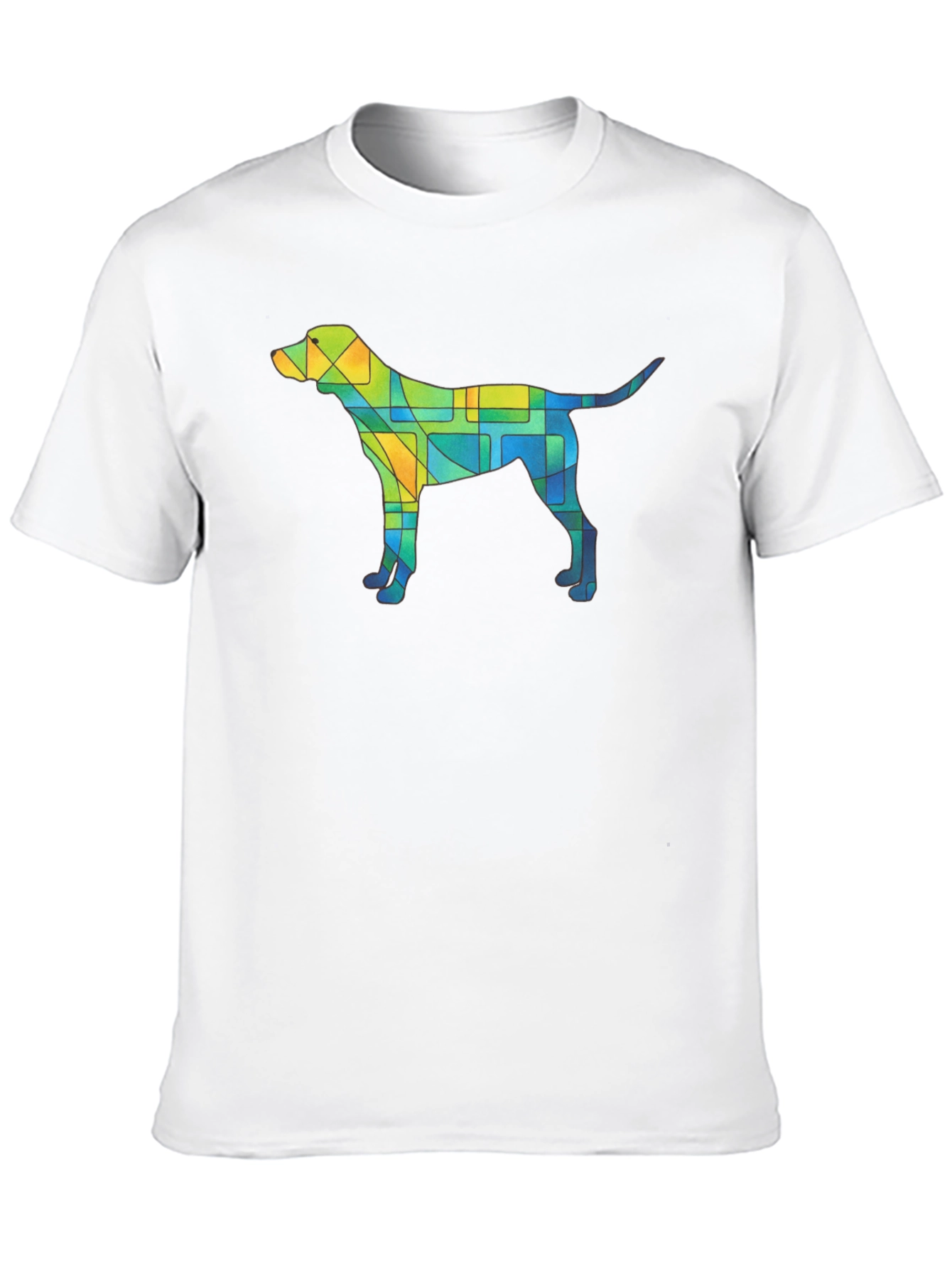 Abstract Dog T-Shirt - Unique Geometric Canine Design