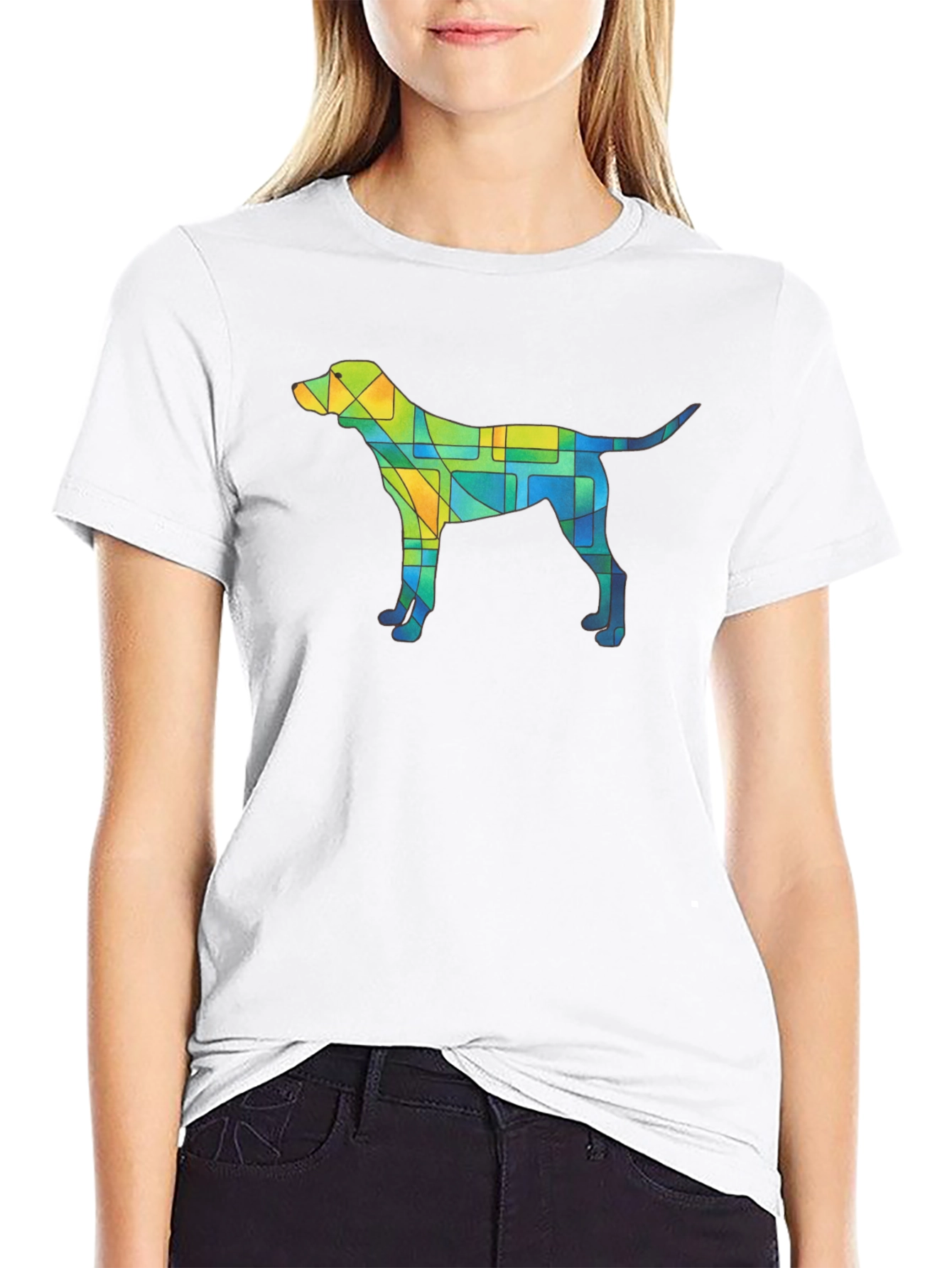 Abstract Dog T-Shirt - Unique Geometric Canine Design