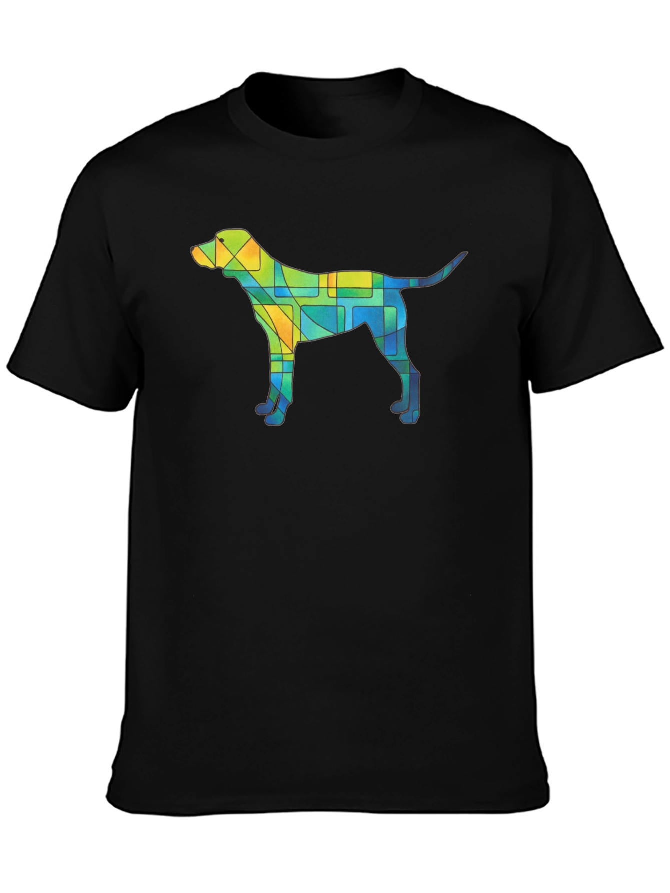 Abstract Dog T-Shirt - Unique Geometric Canine Design