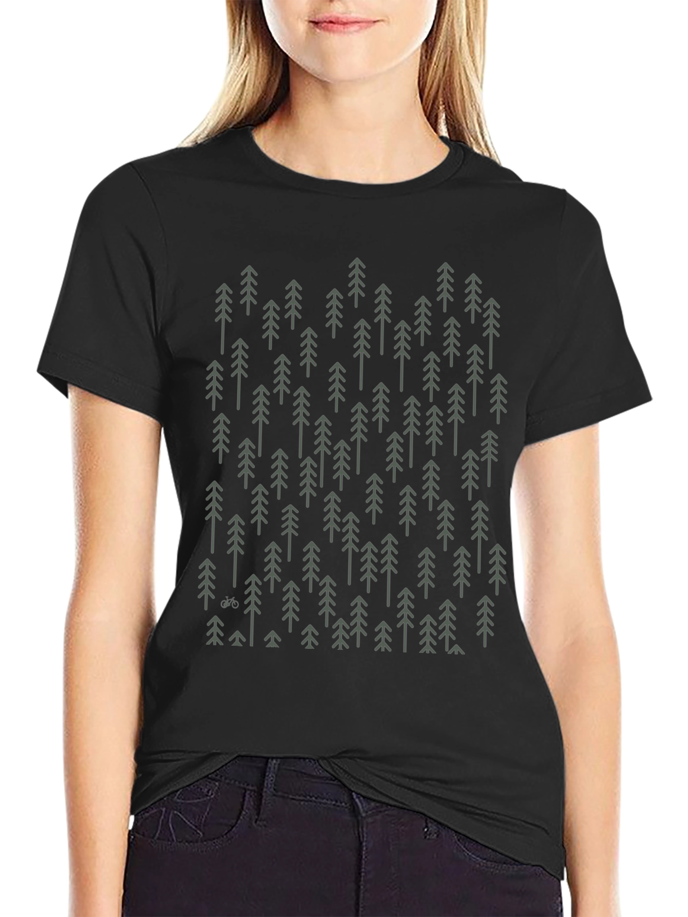 Modern Forest Graphic Tee - Black