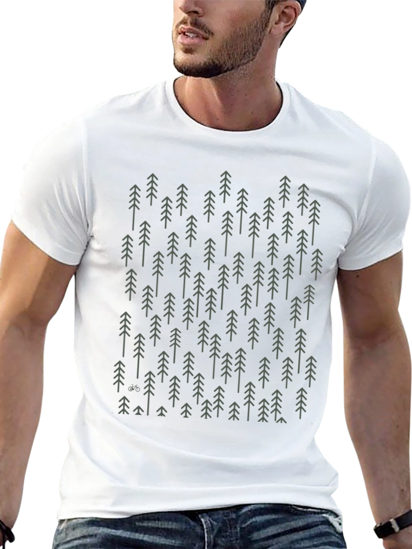 Modern Forest Graphic Tee - Black