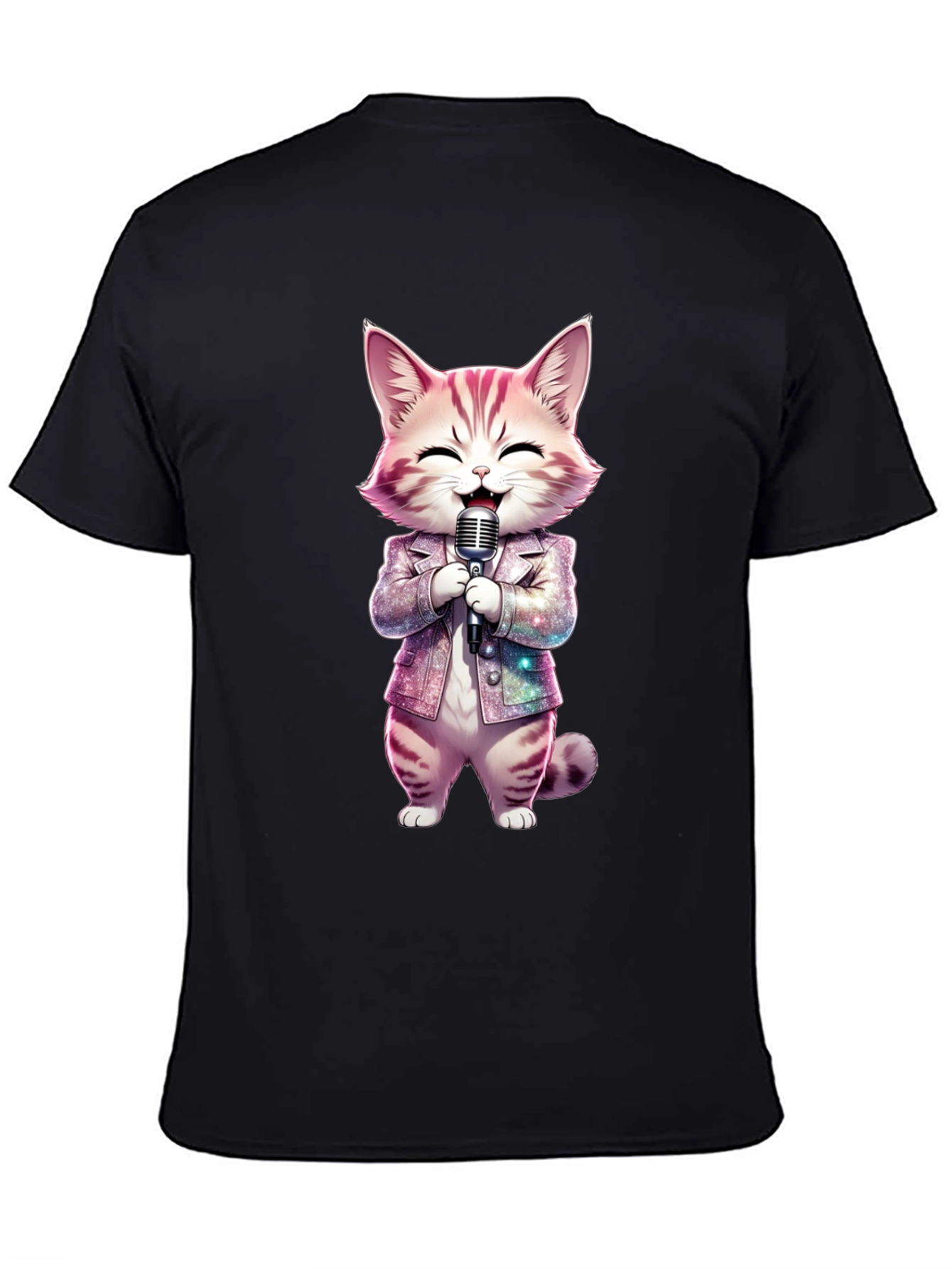 Singing Cat Graphic Tee - Funky Style