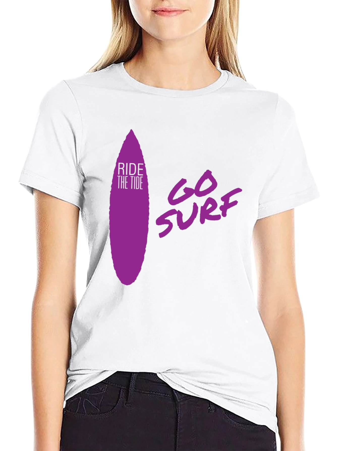 Ride the Tide Surf T-Shirt - Black