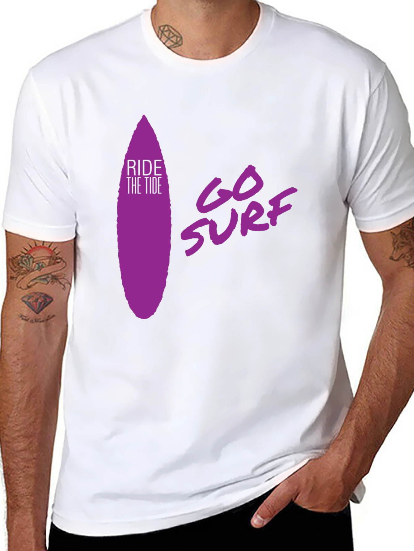 Ride the Tide Surf T-Shirt - Black
