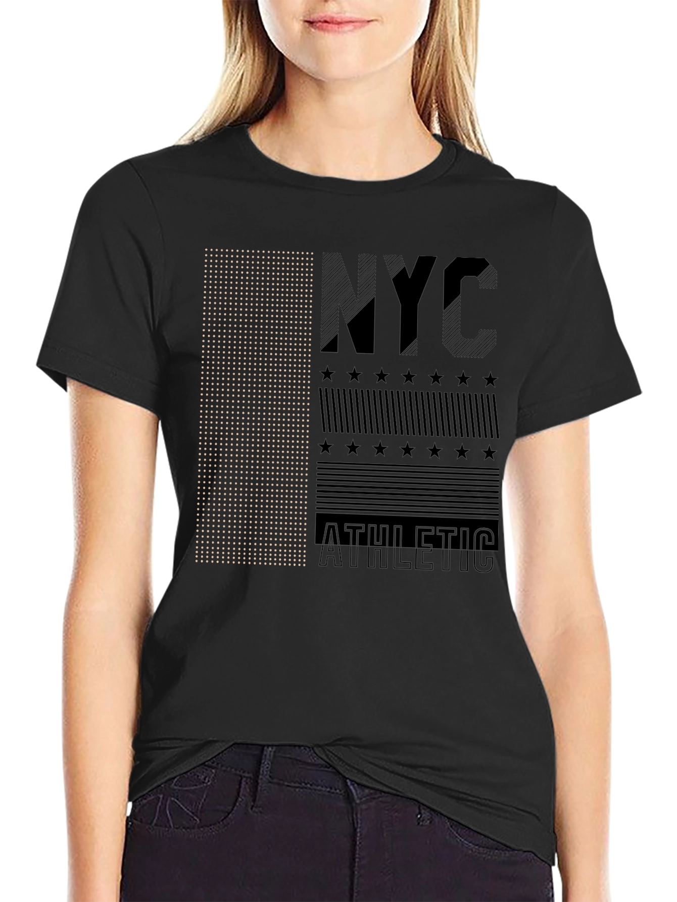NYC Athletic Graphic Tee - Black
