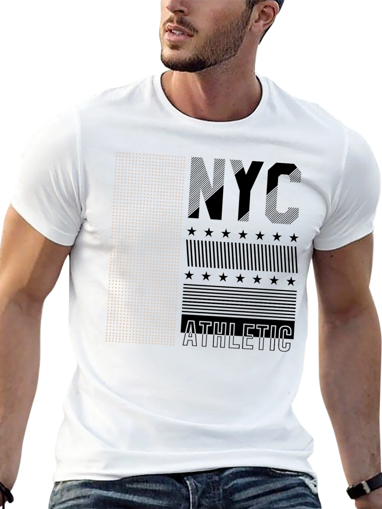 NYC Athletic Graphic Tee - Black