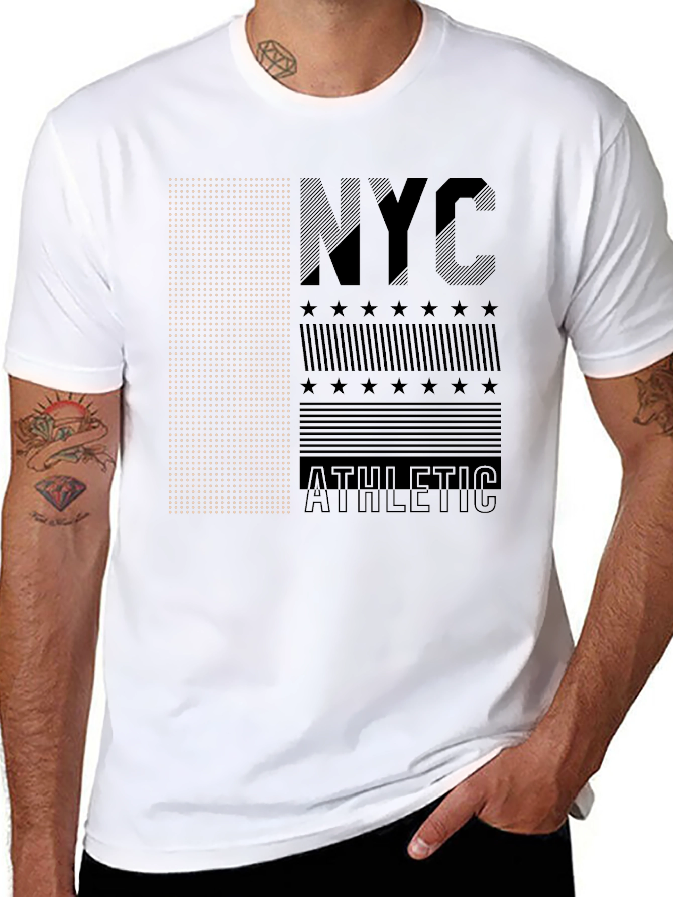 NYC Athletic Graphic Tee - Black