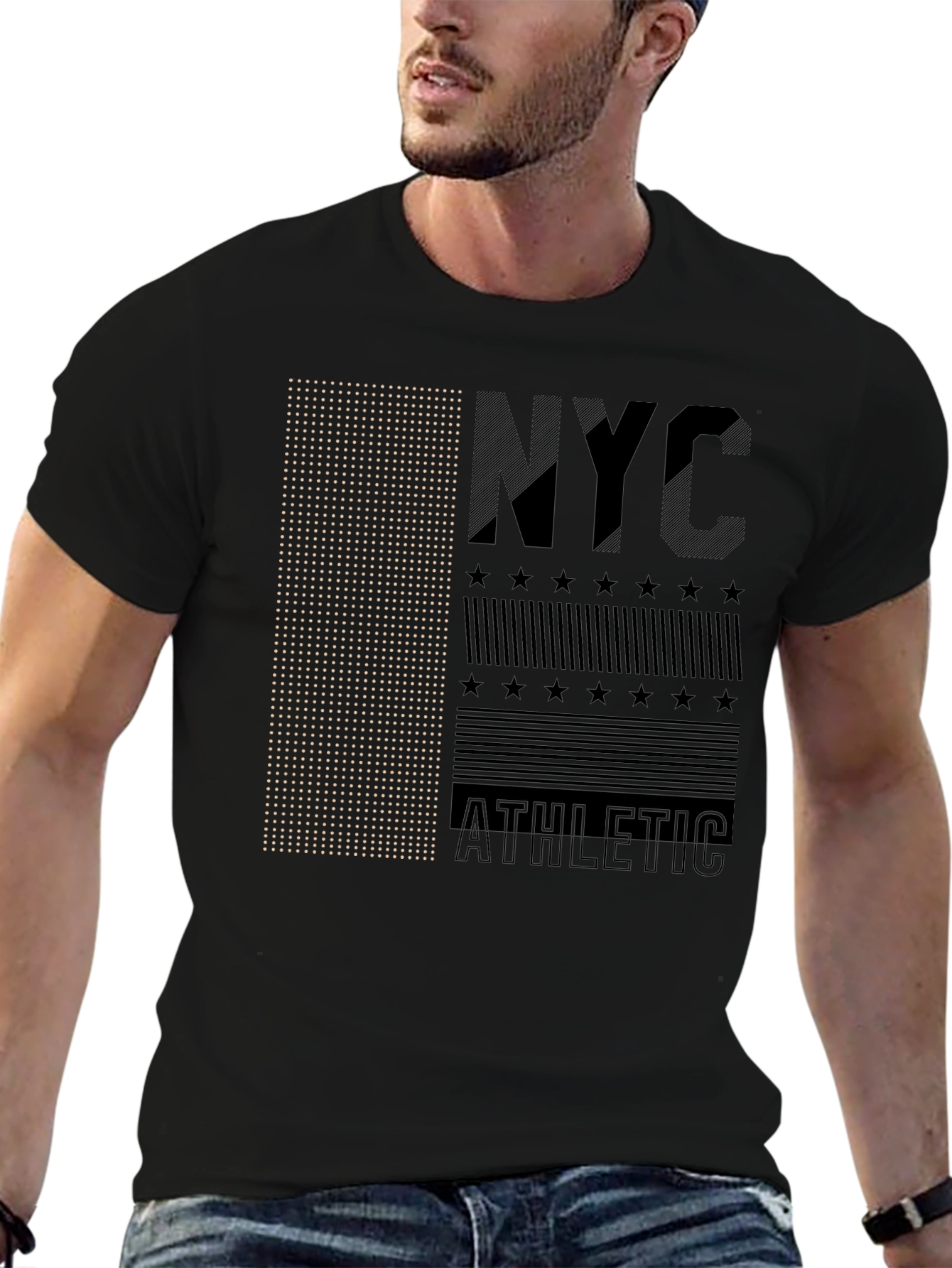 NYC Athletic Graphic Tee - Black