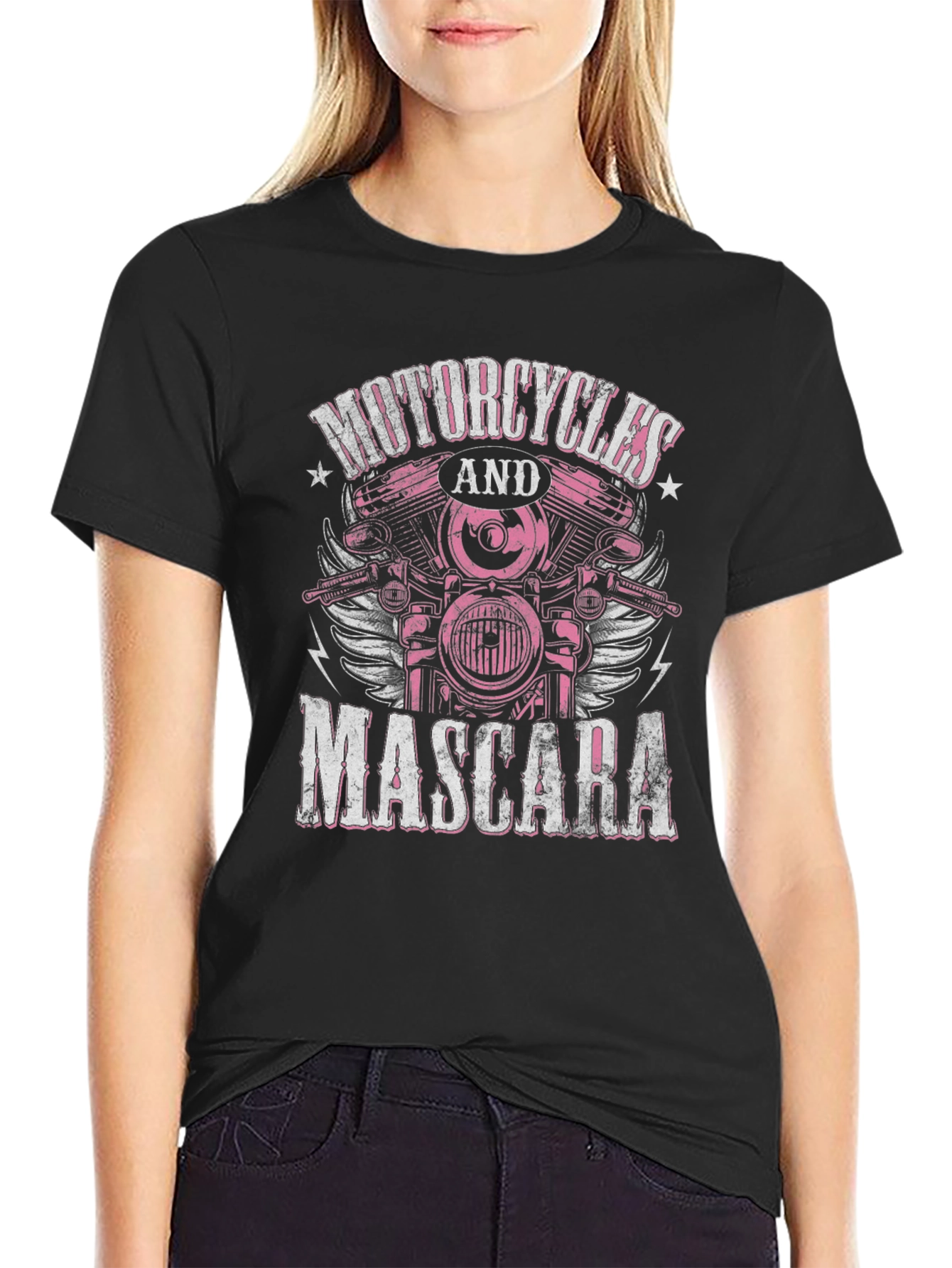 Motorcycles and Mascara Graphic Tee