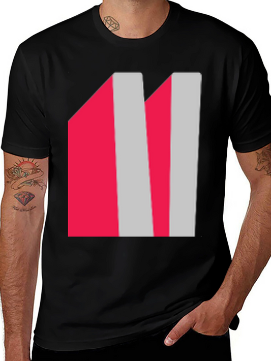 Abstract Striped Graphic Tee - Modern Casual Wear
