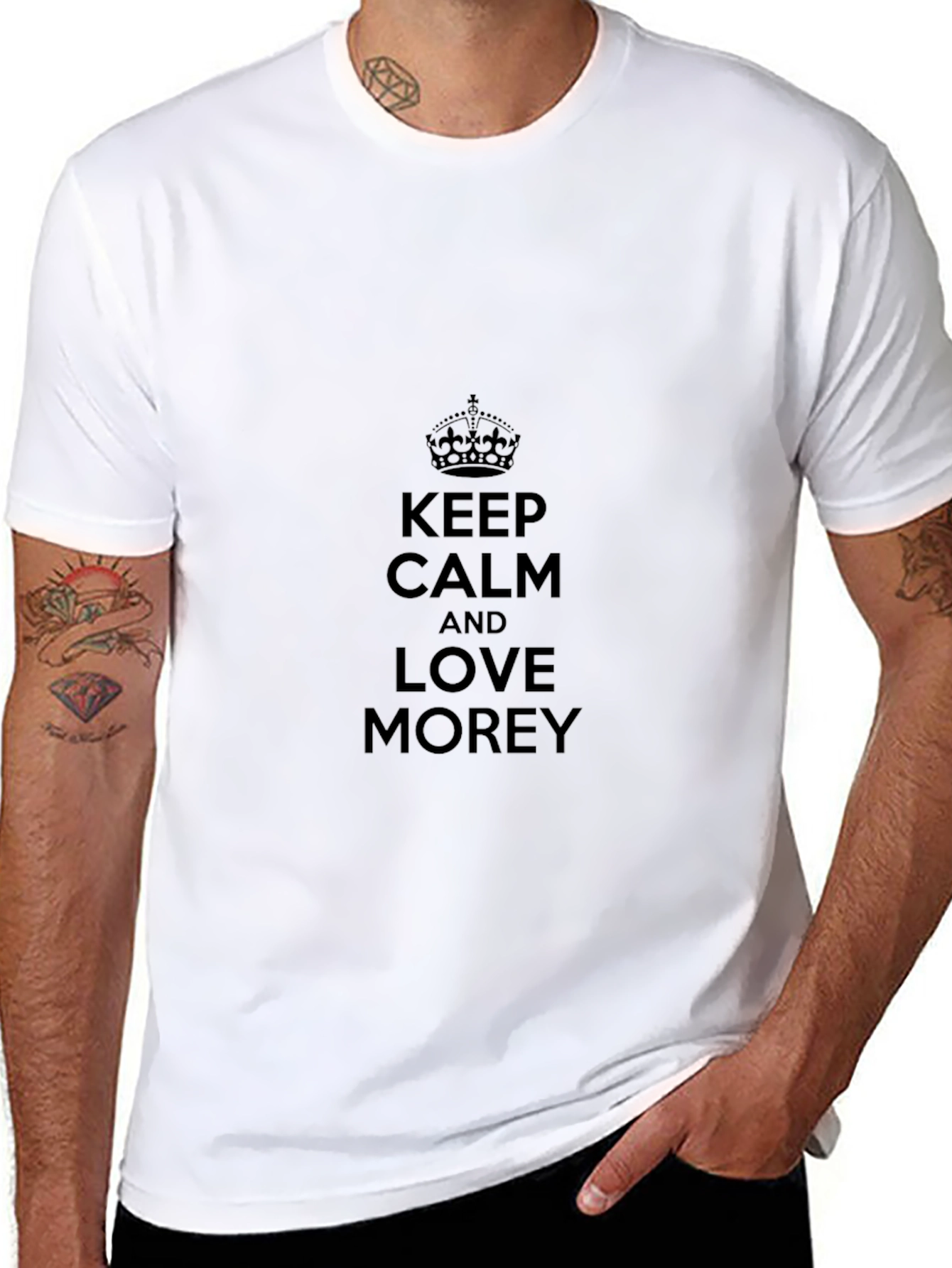 Keep Calm and Love Morey Black T-Shirt
