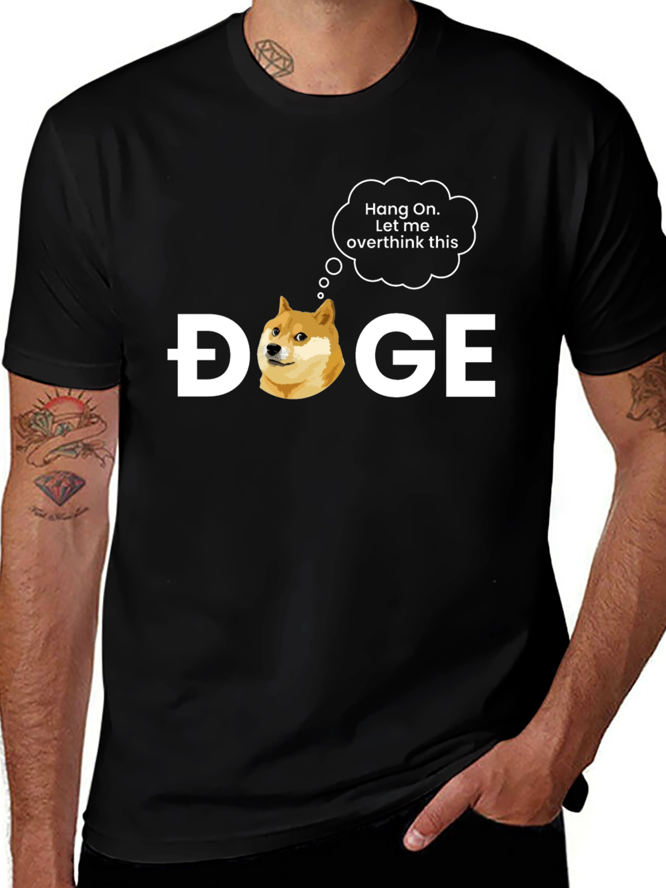 Doge Overthink Graphic T-Shirt - Meme Crypto Tee