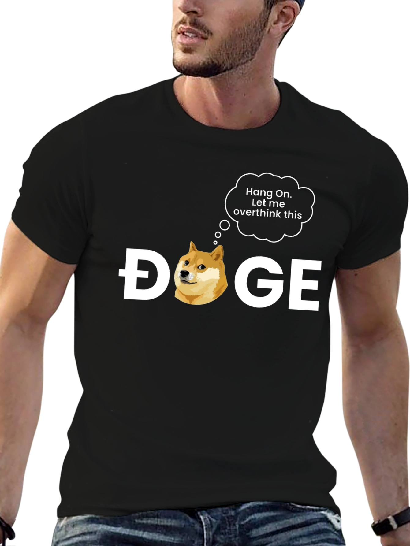 Doge Overthink Graphic T-Shirt - Meme Crypto Tee