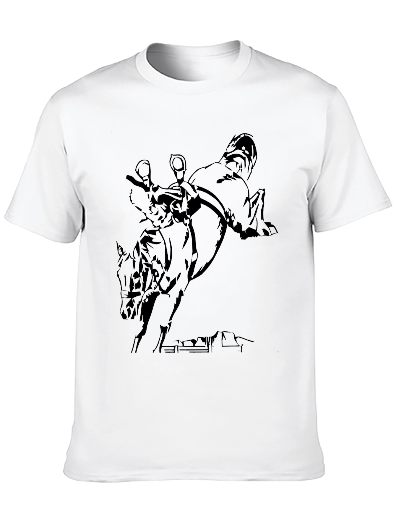 Equestrian Silhouette Black T-Shirt